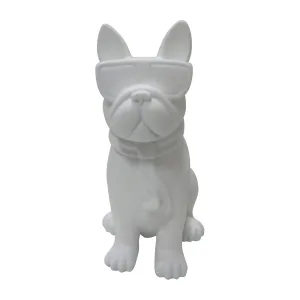 10" Cool Shades Boston Terrier, White