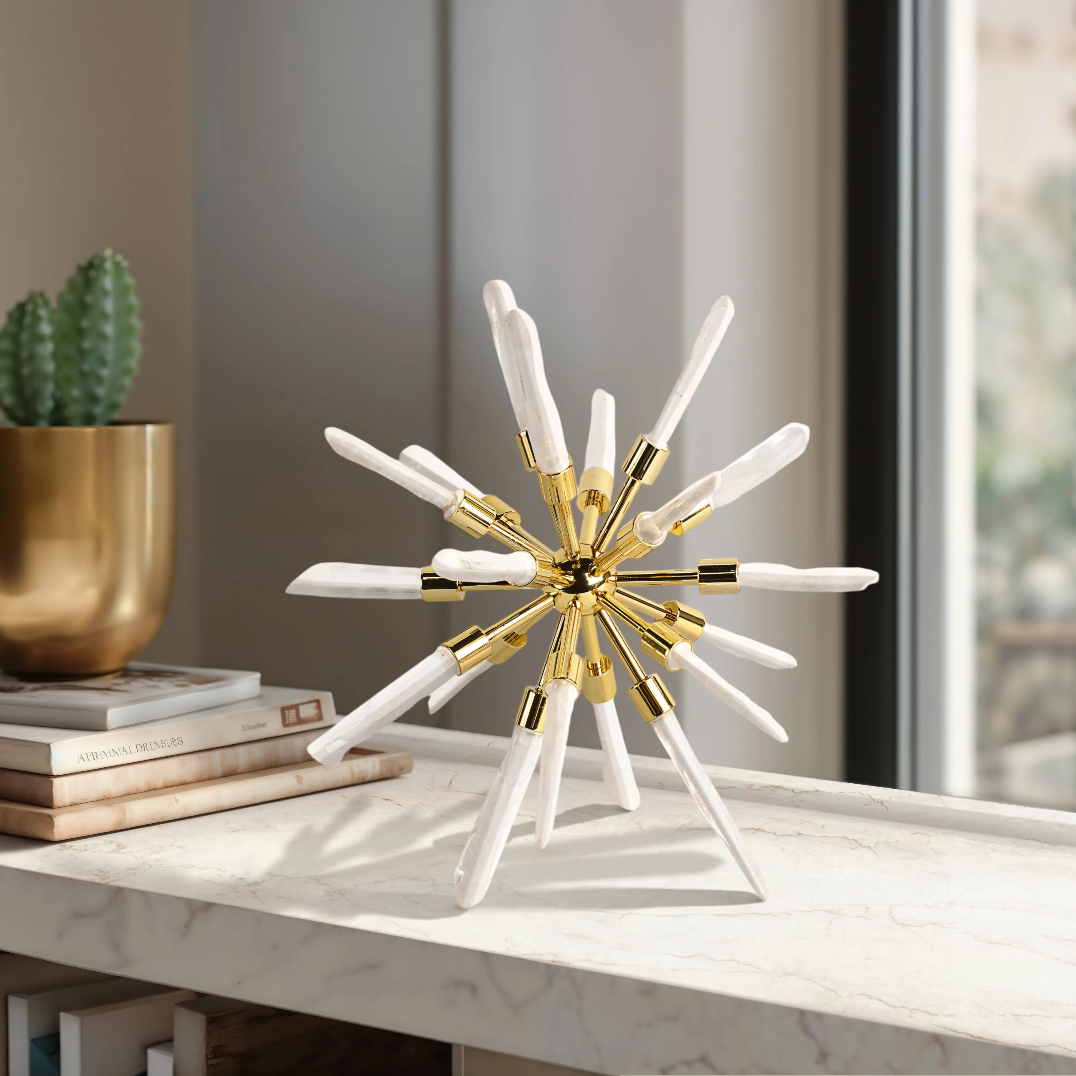 10" Fiona Large Crystal Starburst Statuary Kd