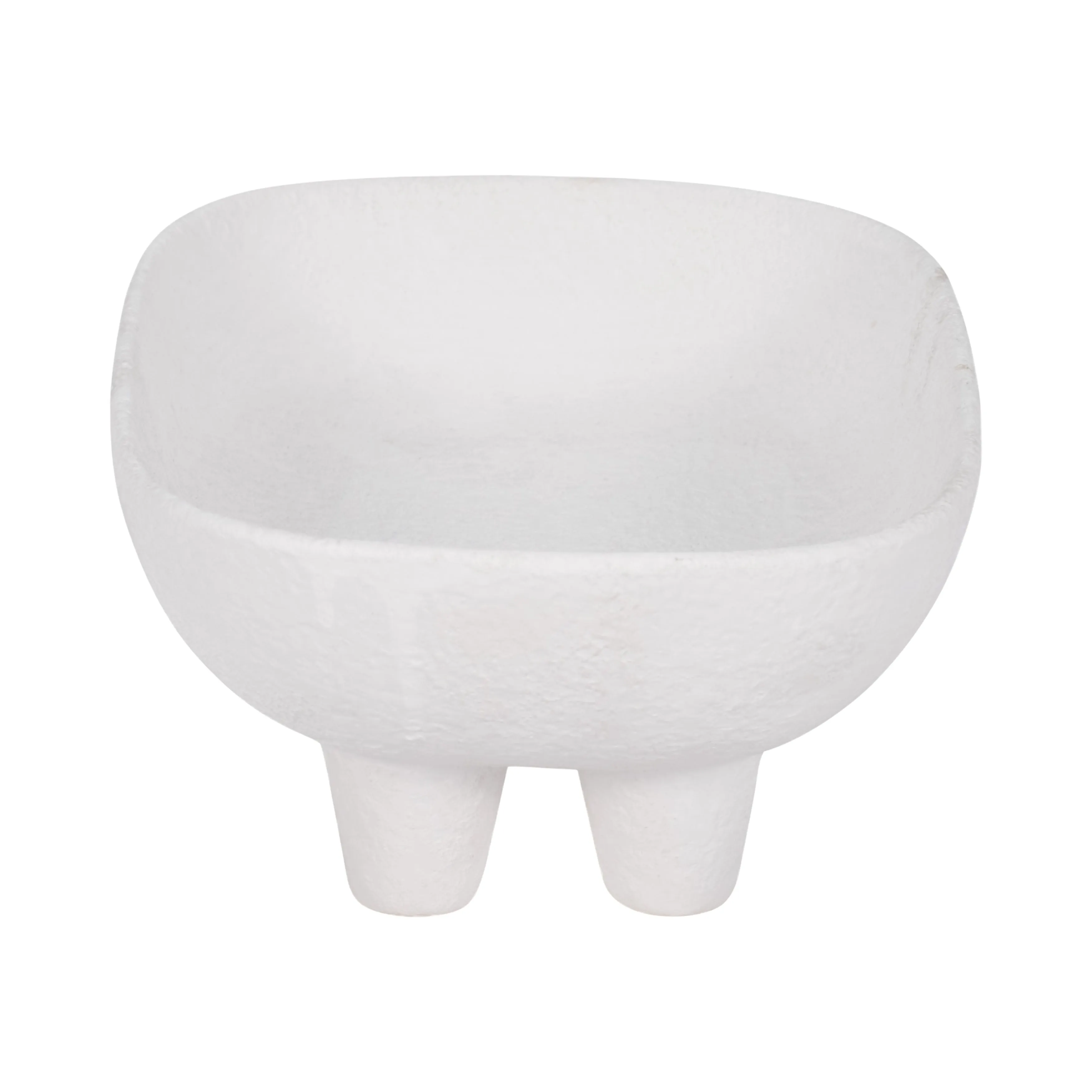 10" Footed Rounded Rectangle Bowl, White