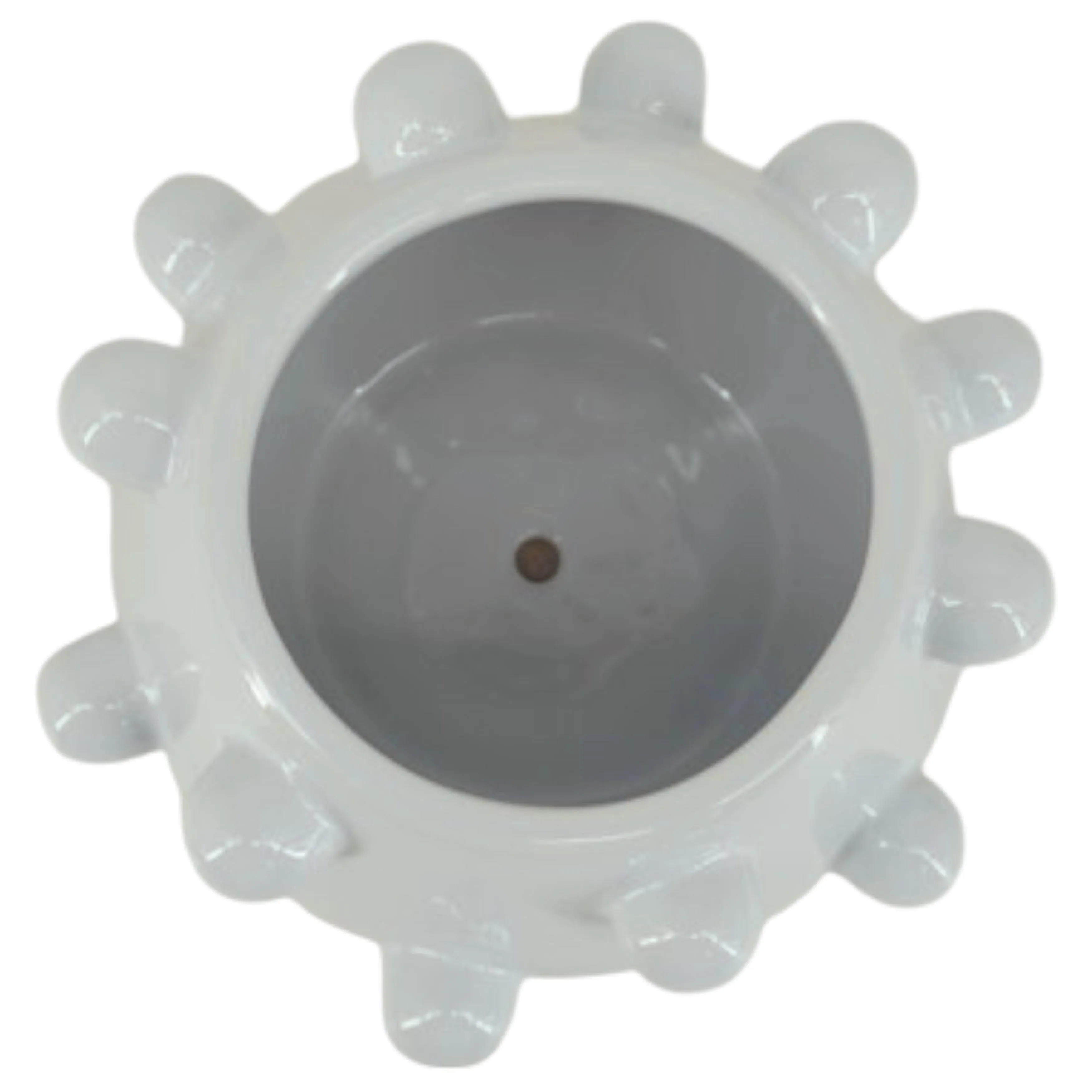 10" Tapered Bubble Planter, White