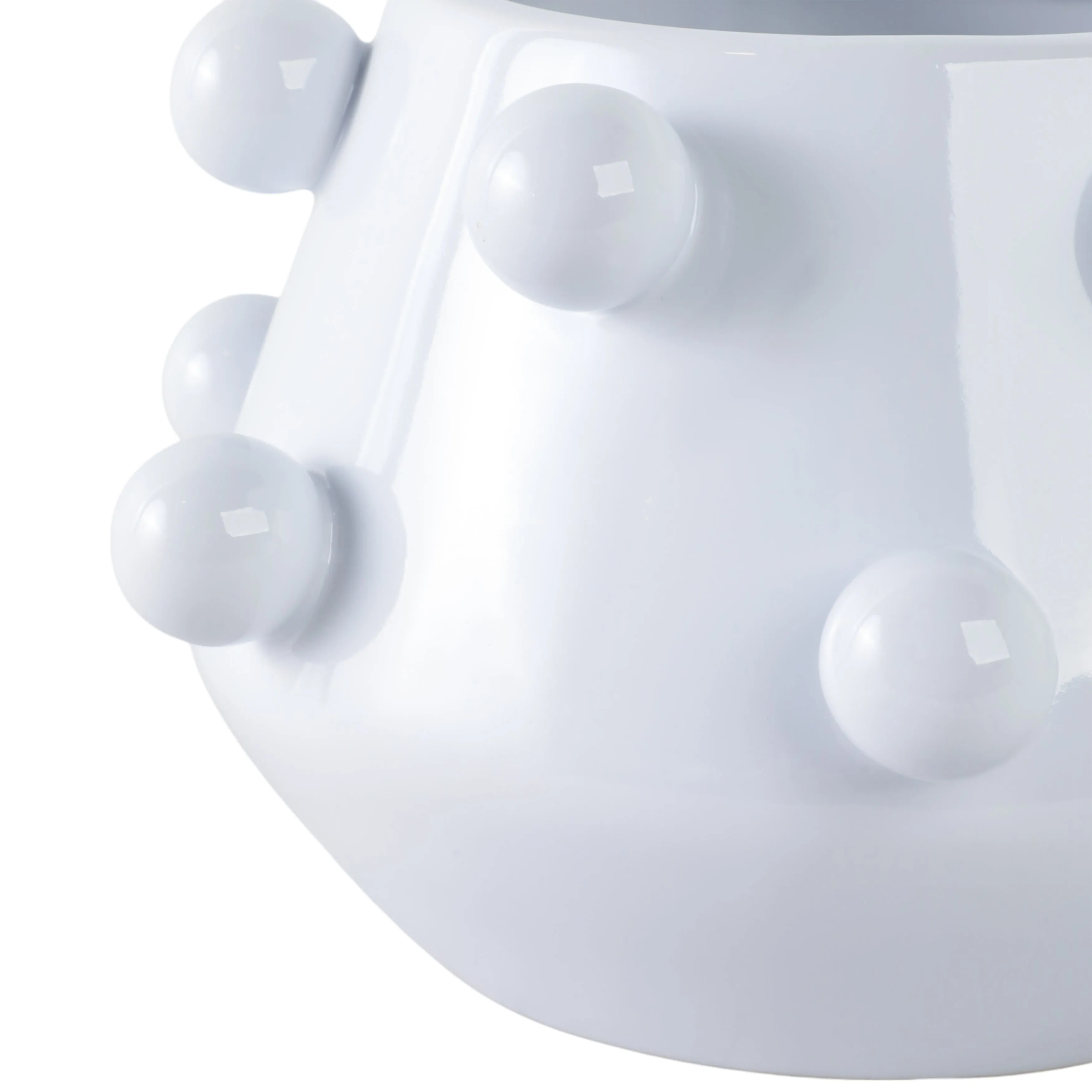 10" Tapered Bubble Planter, White