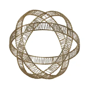 10" Woven Metal Orb, Gold