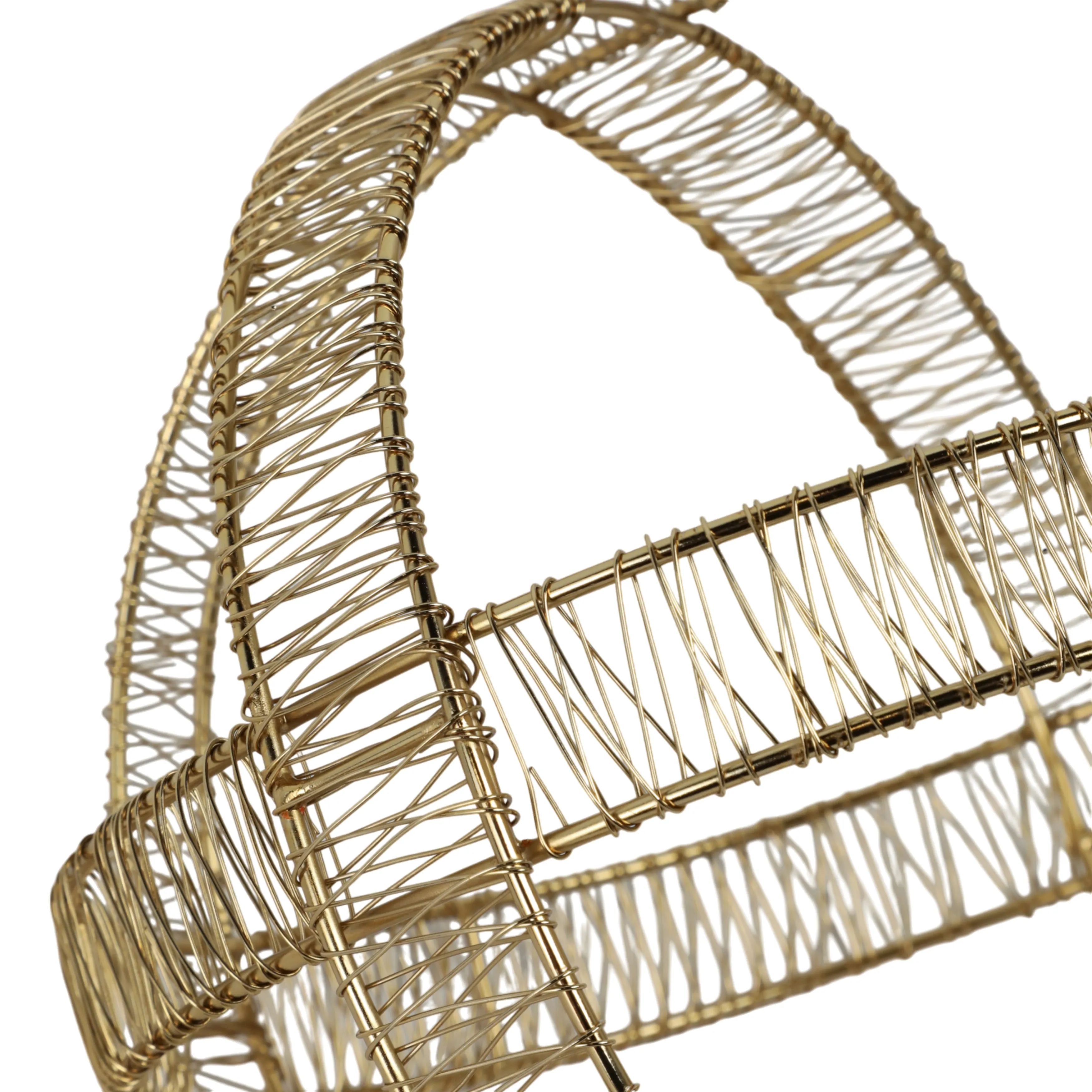 10" Woven Metal Orb, Gold