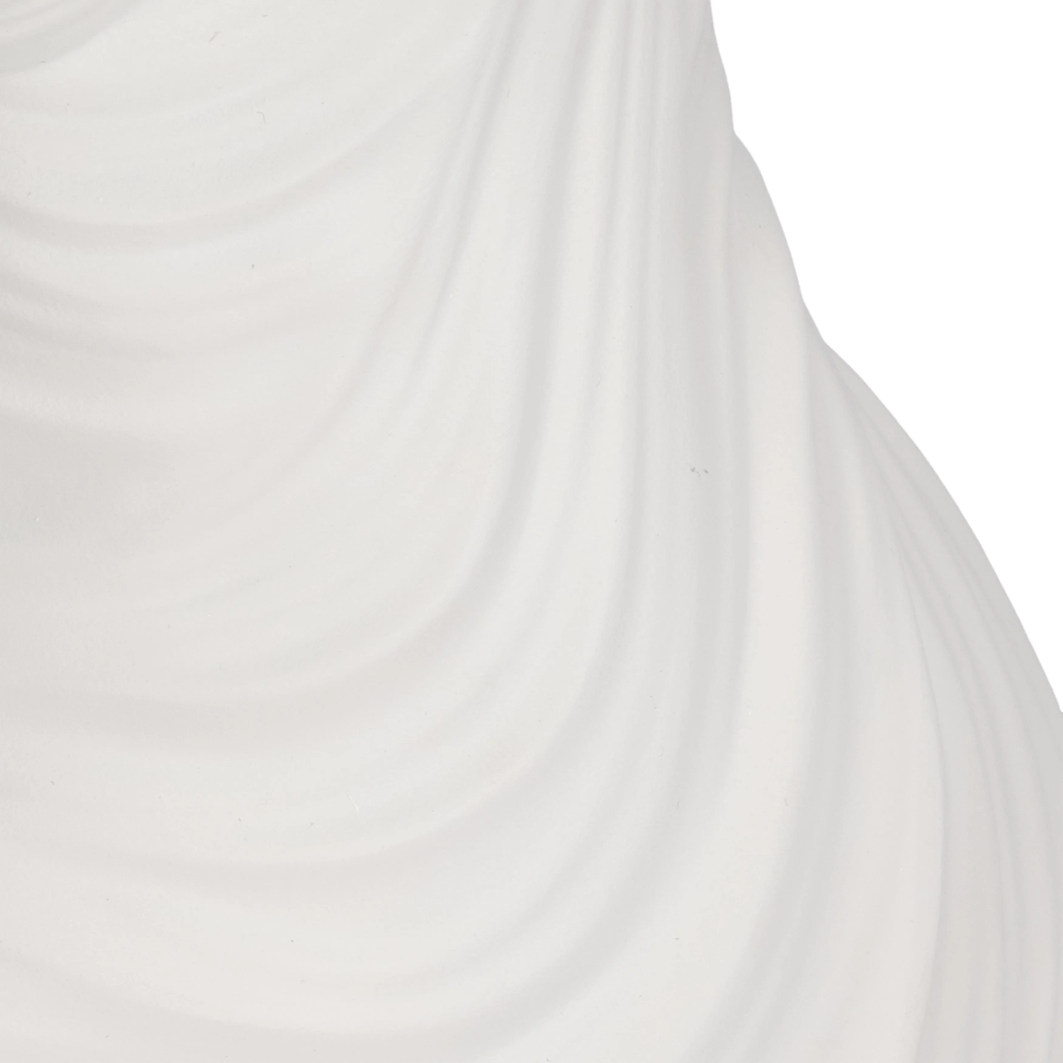 11" Curvy Ribbed Sculpture, White
