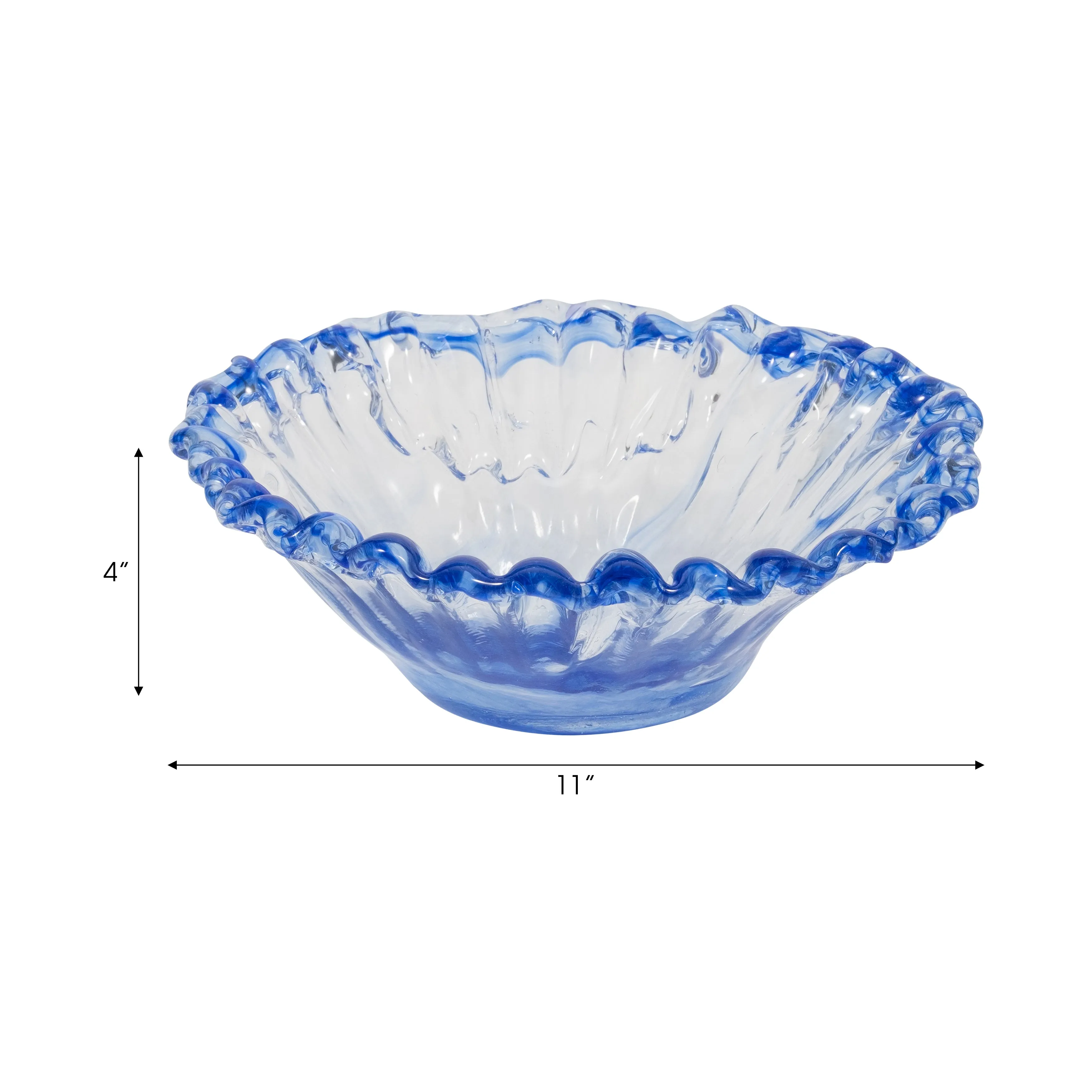11" HARRISON LARGE BLUE BOWL