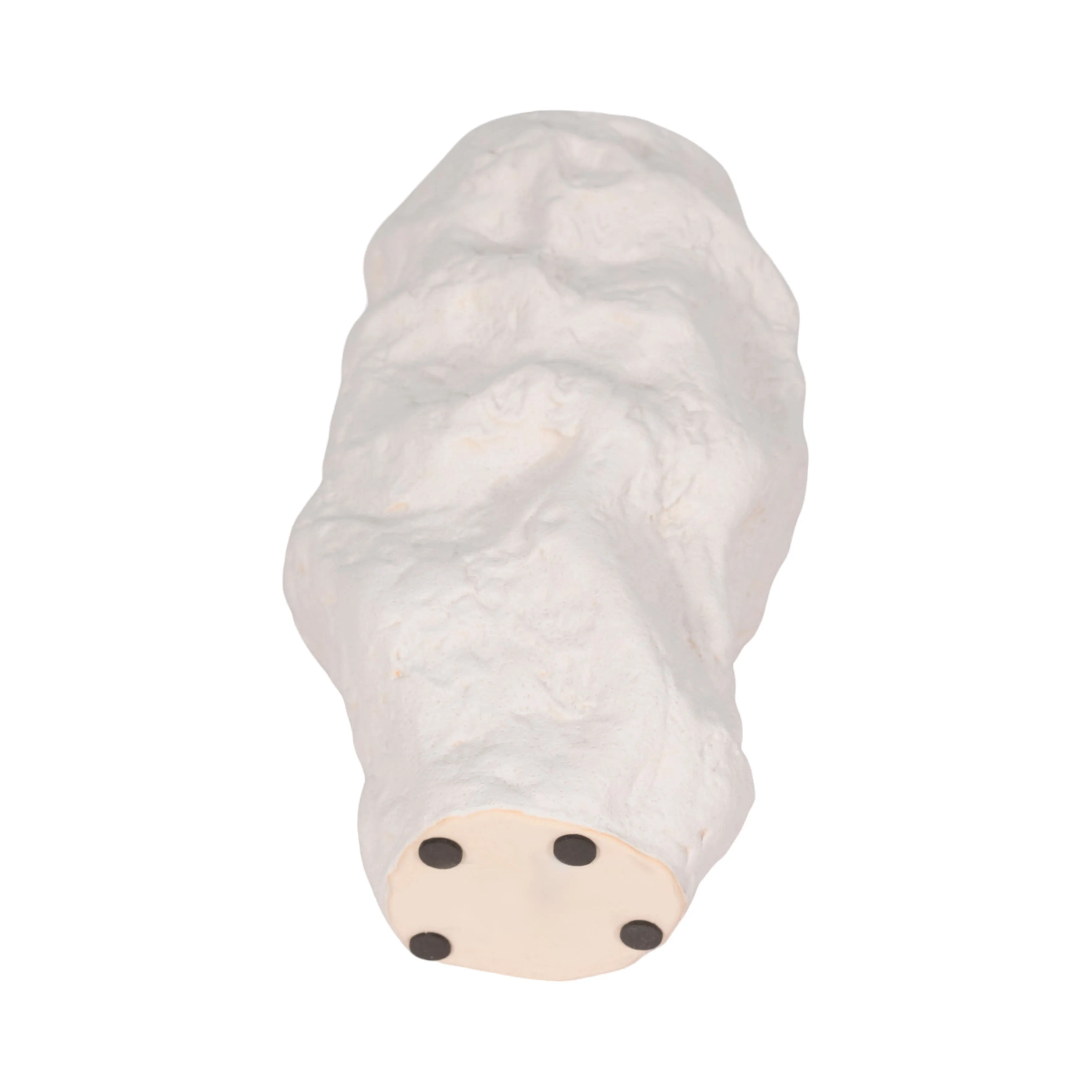 11" Jagged Textured Vase, White