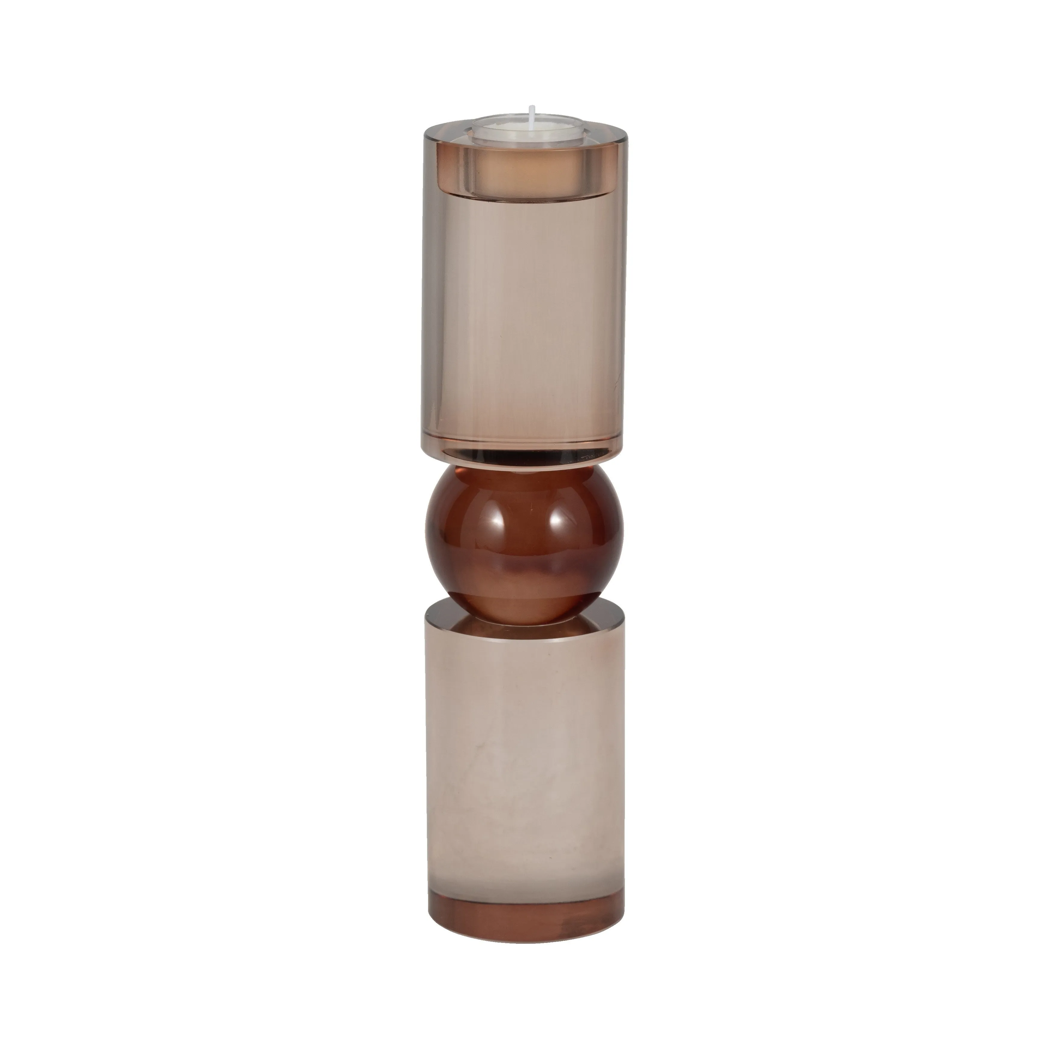 11" MARLA SMALL BRONZE CRYSTAL CANDLESTICK