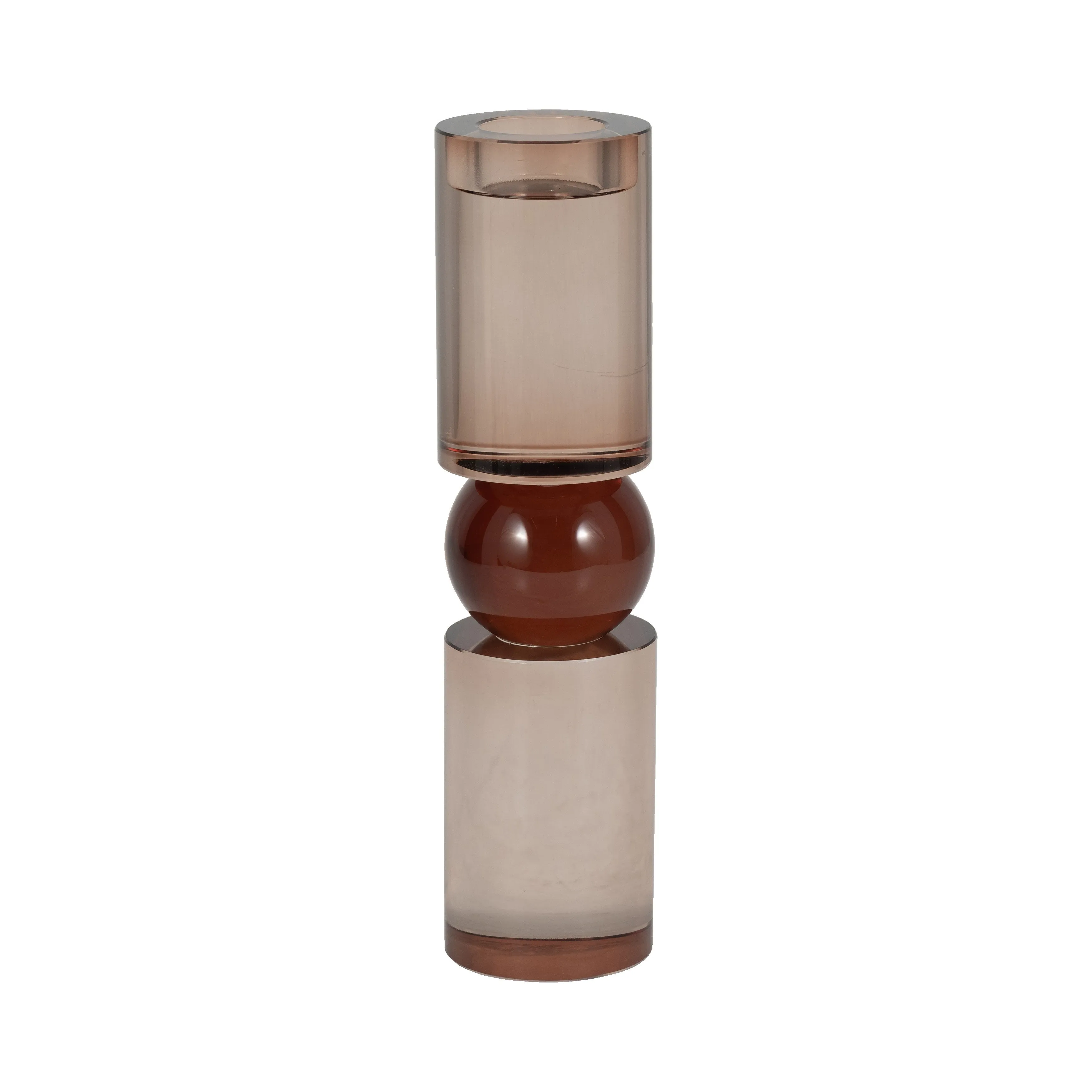 11" MARLA SMALL BRONZE CRYSTAL CANDLESTICK