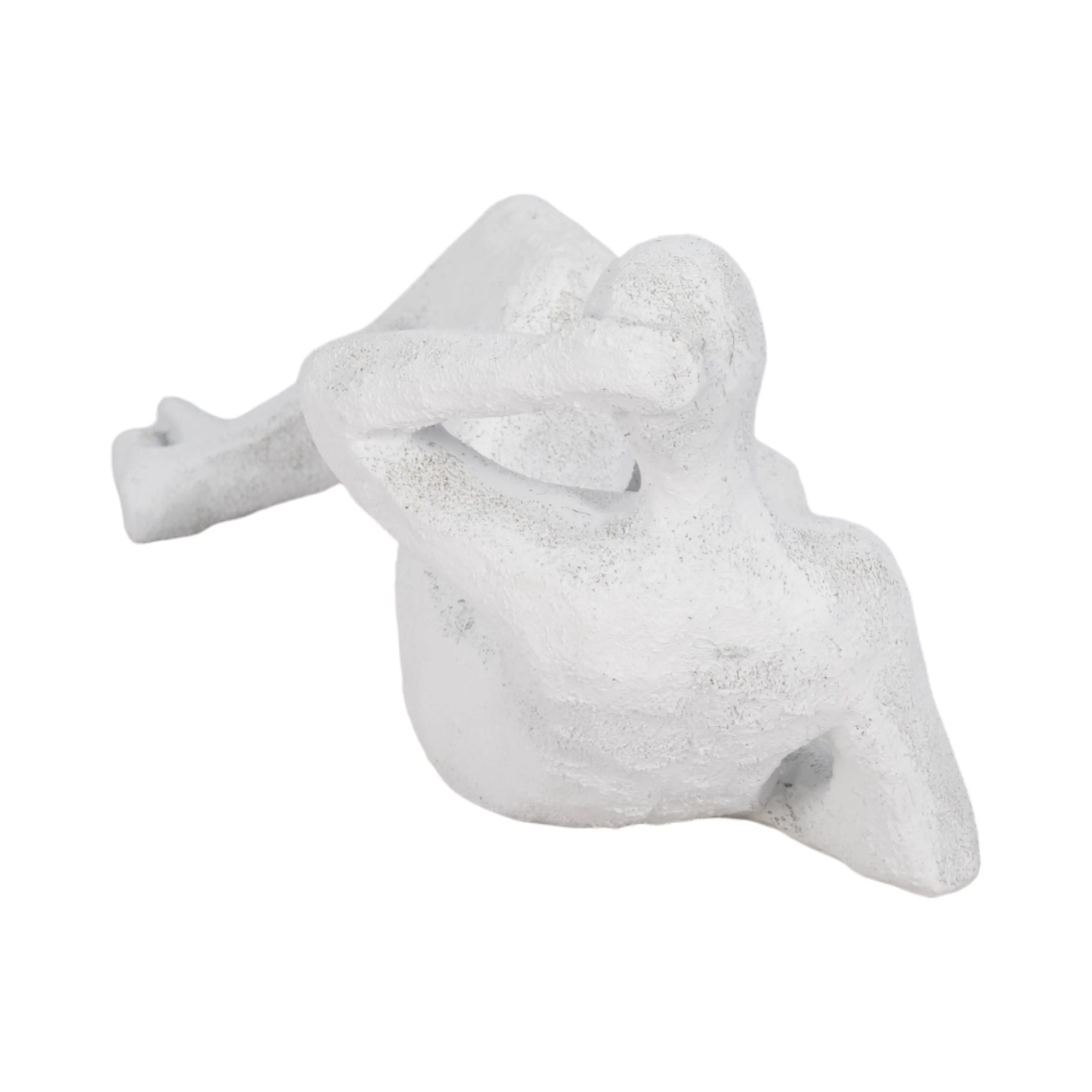 11" Paint Me Pose Rough Texture, White