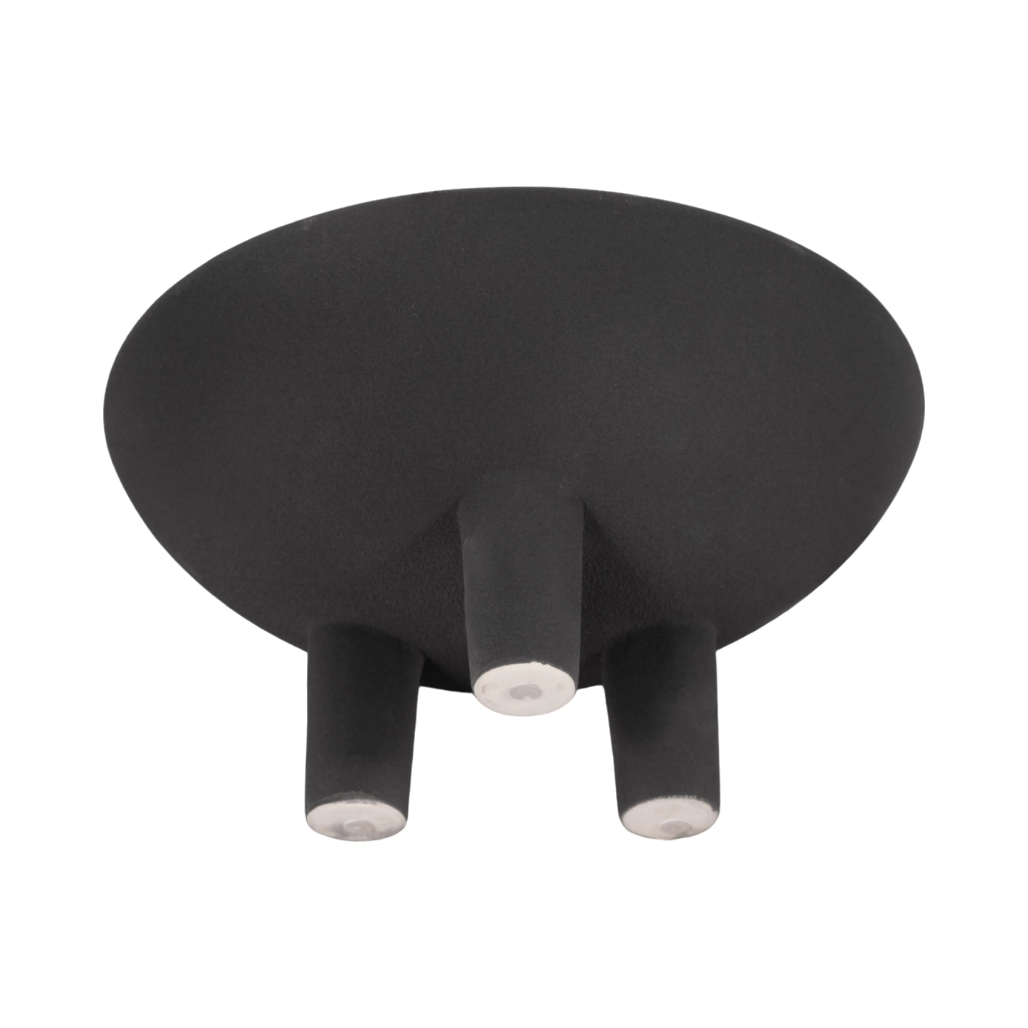 11" Textured Footed Bowl, Black