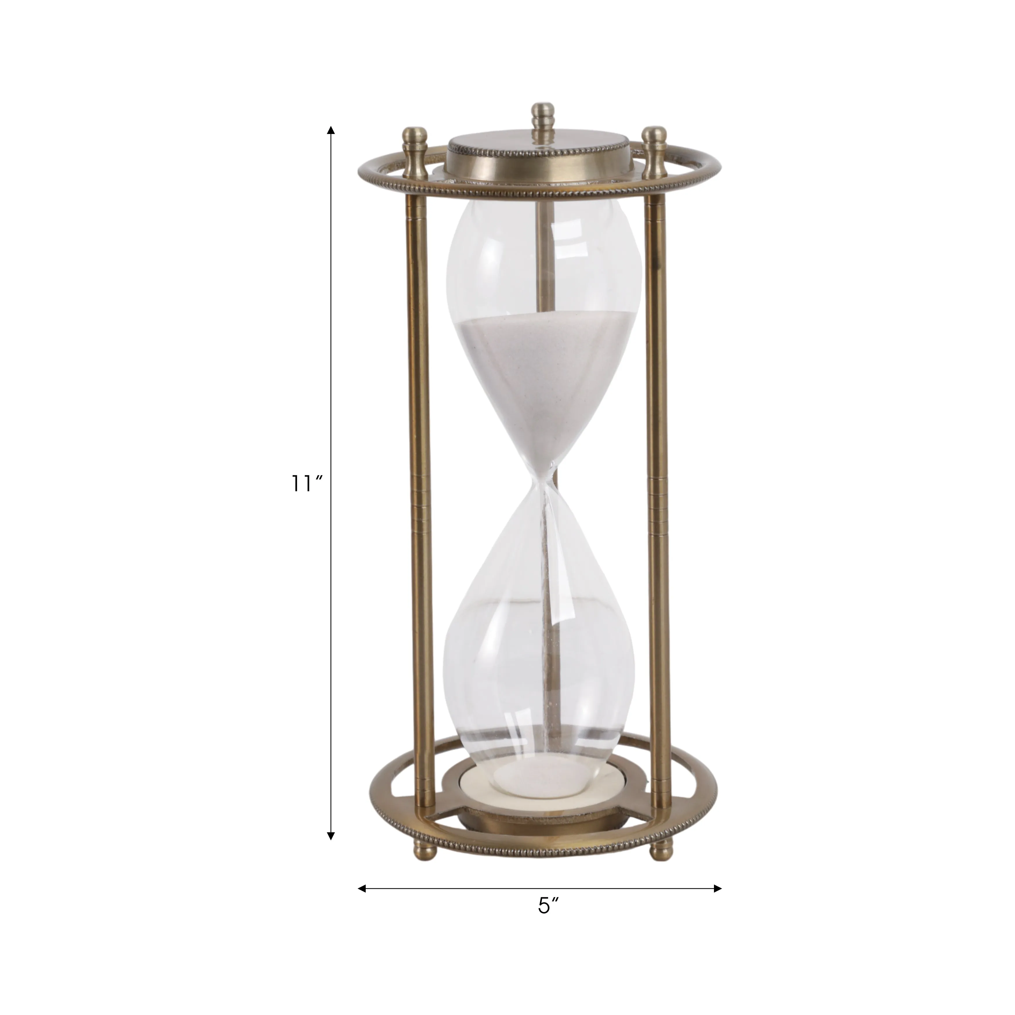 11" Verlice Bronze Metal Hourglass