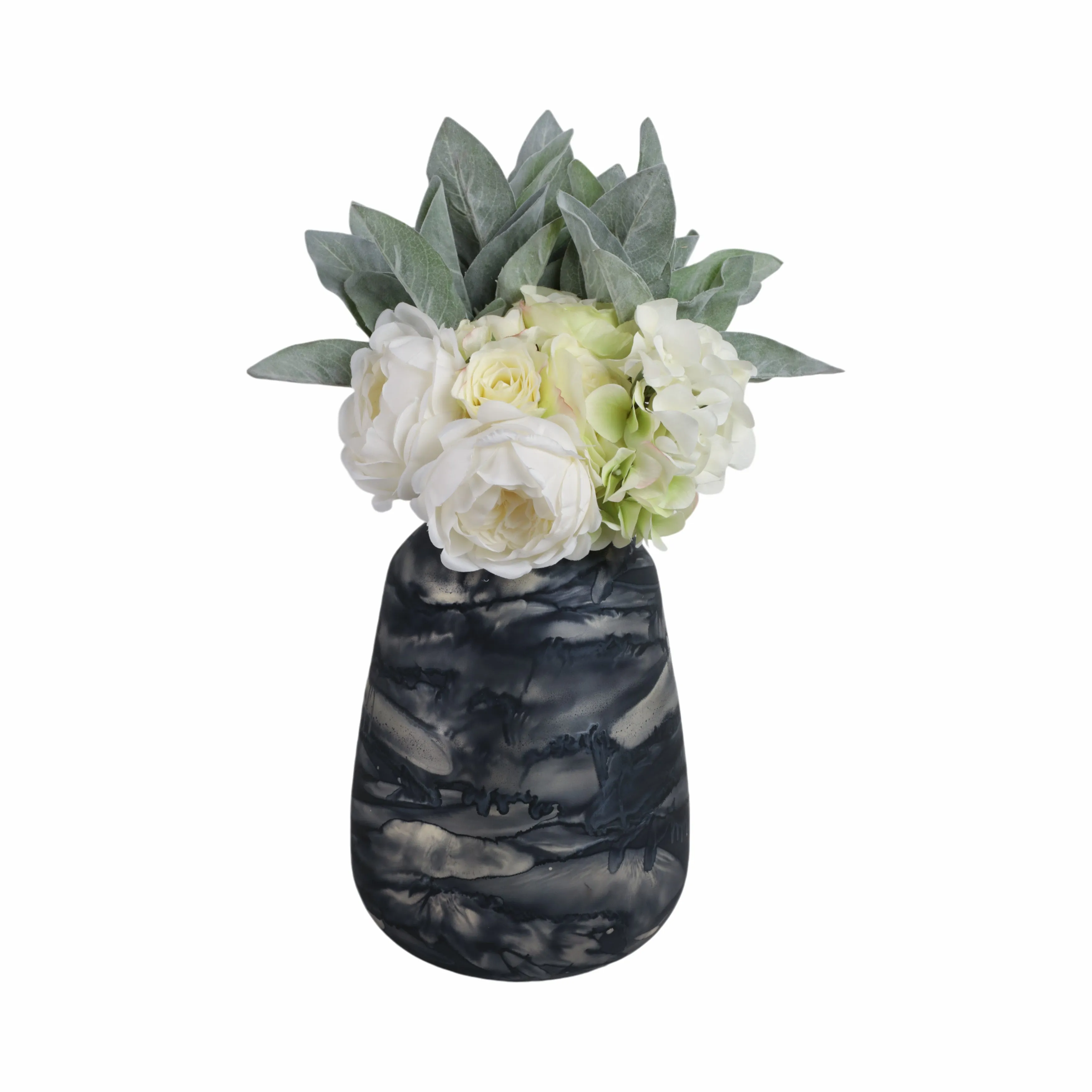 12" Annecy Medium Blue Glass Vase