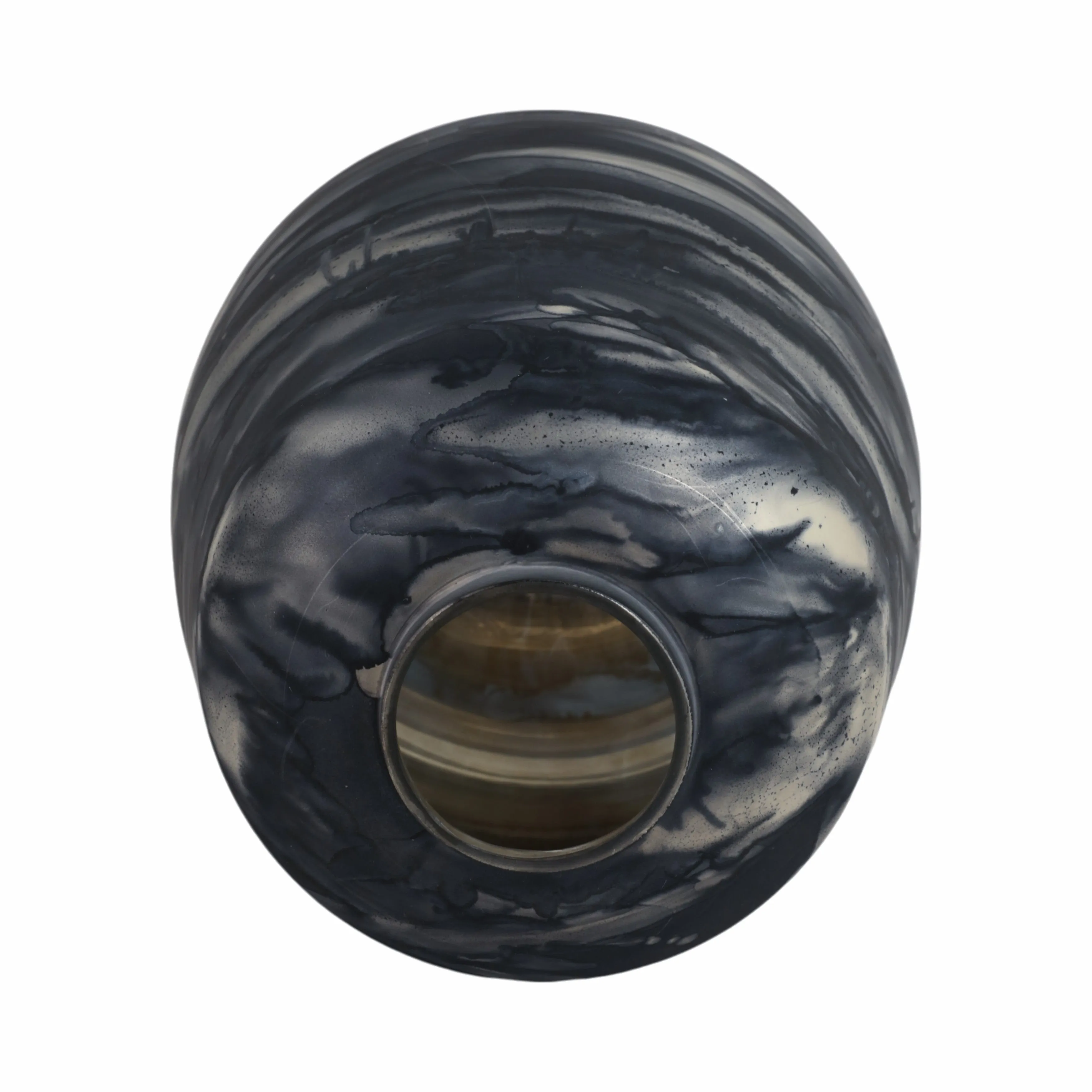 12" Annecy Medium Blue Glass Vase