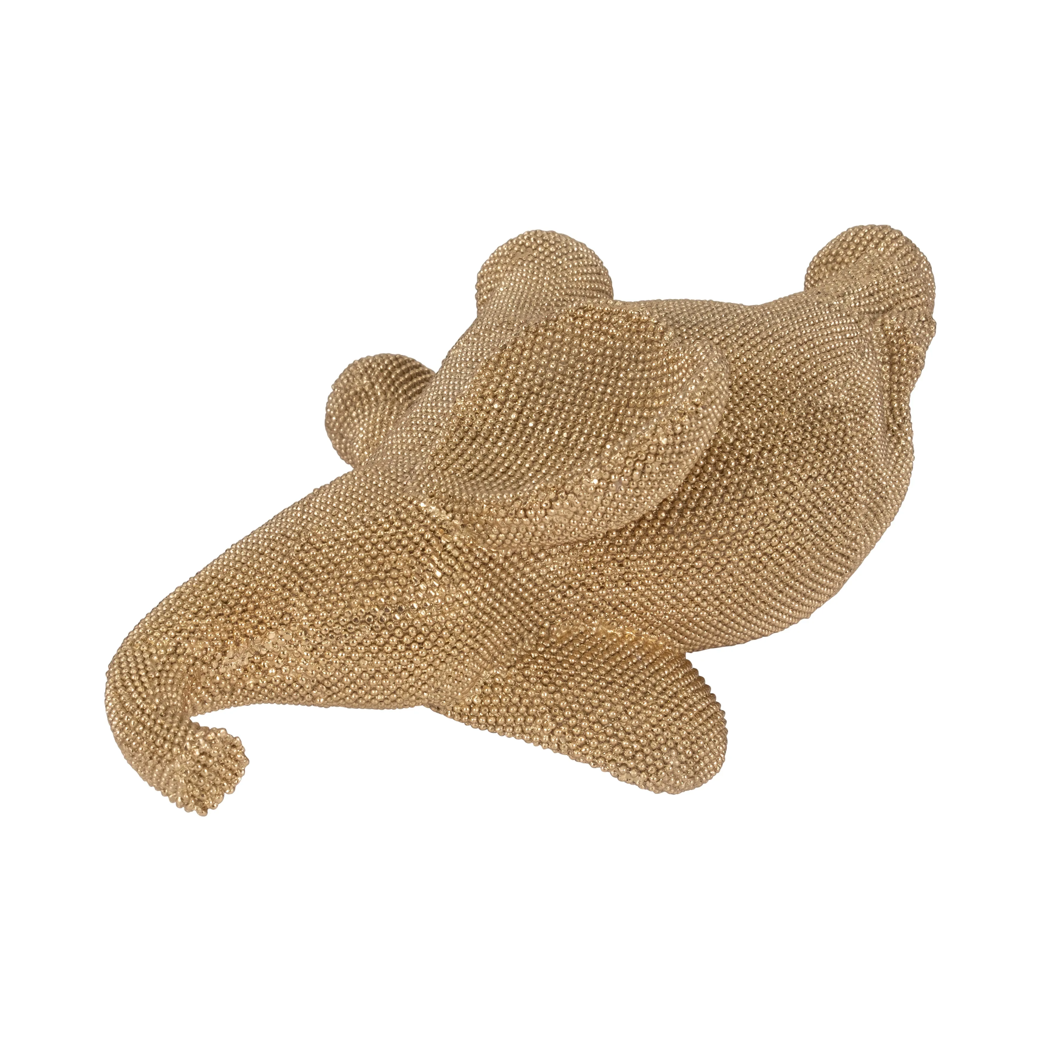 12" Beaded Elephant, Gold