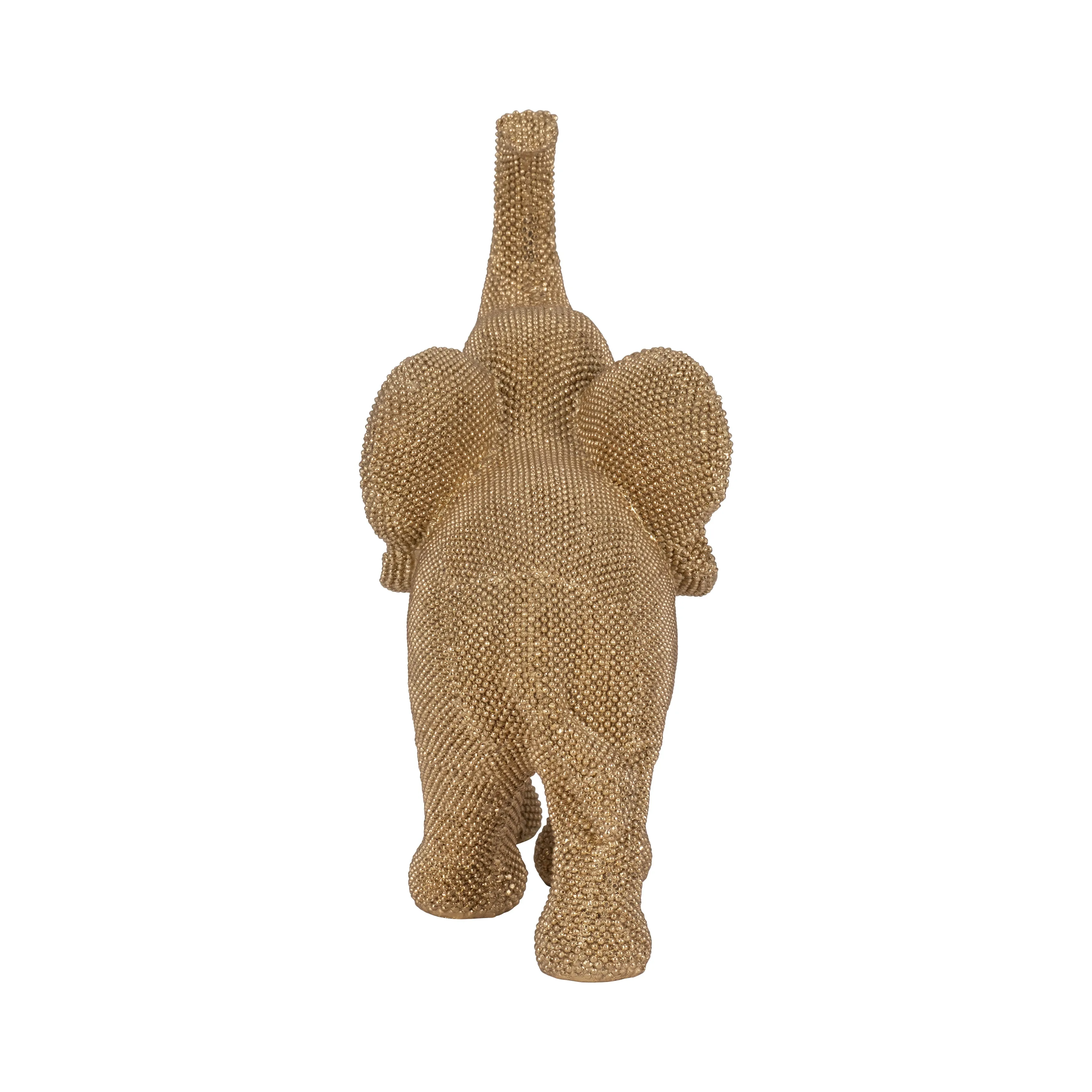 12" Beaded Elephant, Gold