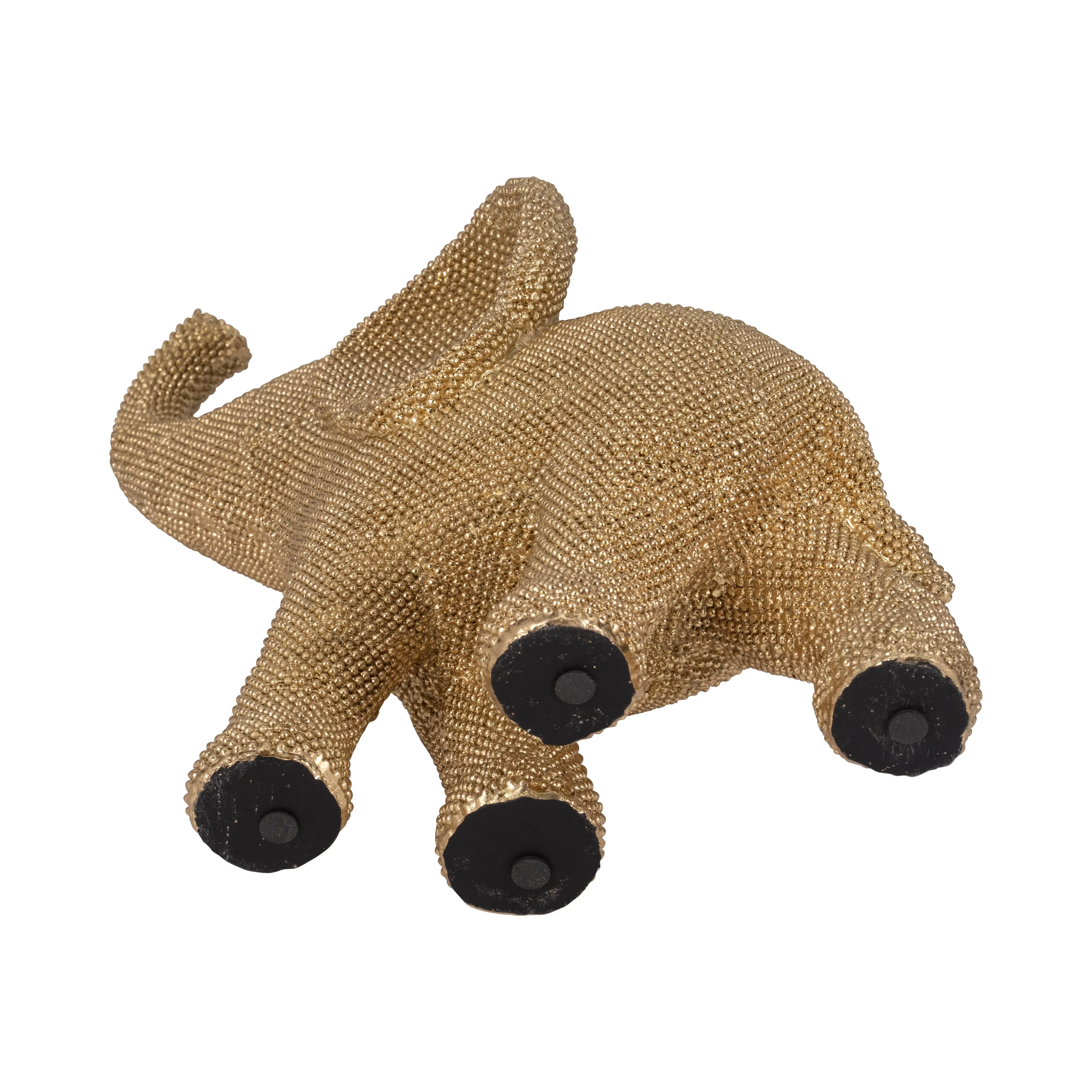 12" Beaded Elephant, Gold