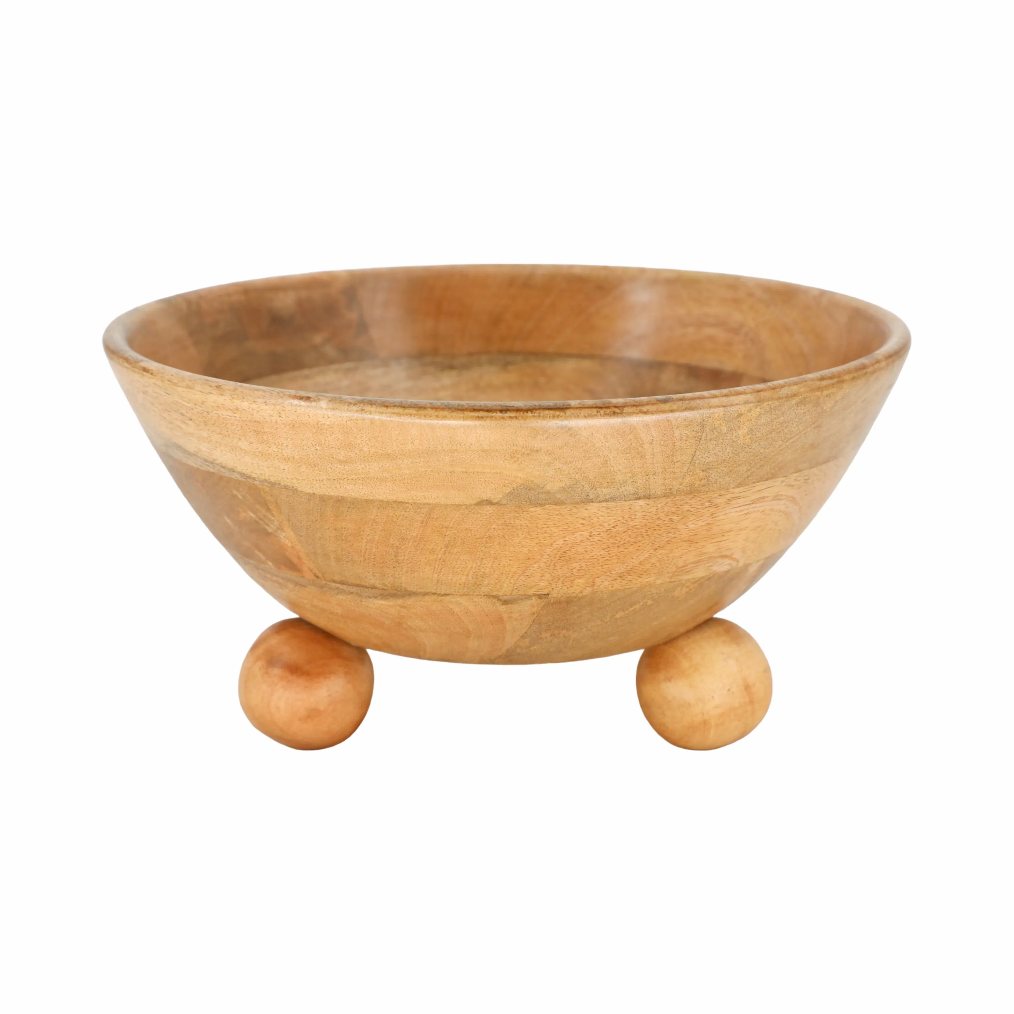 12" Bowl With Ball Feet, Nat