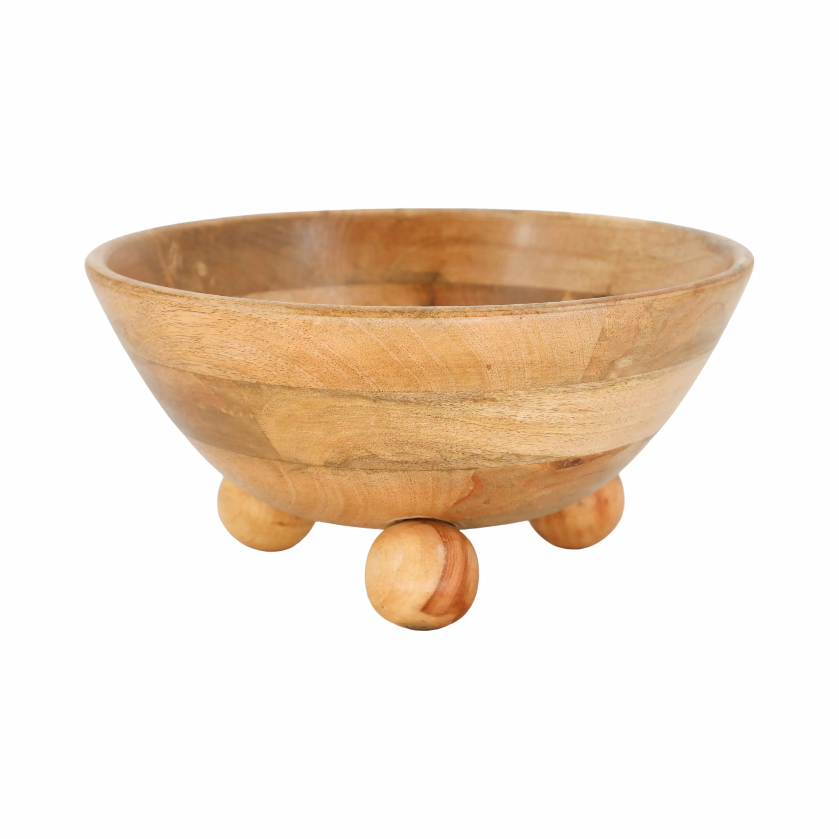 12" Bowl With Ball Feet, Nat