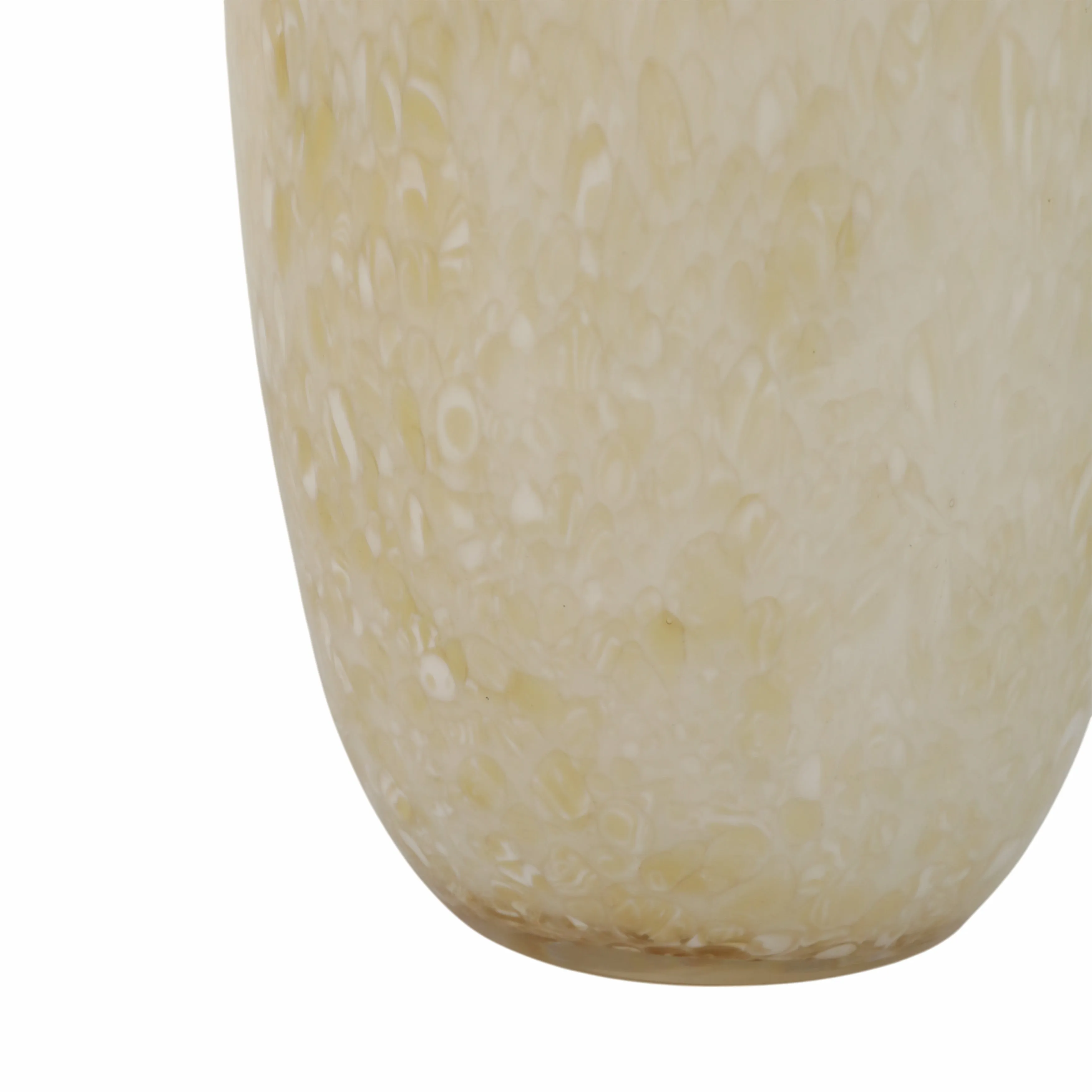 12" Durban Large Cream Glass Vase