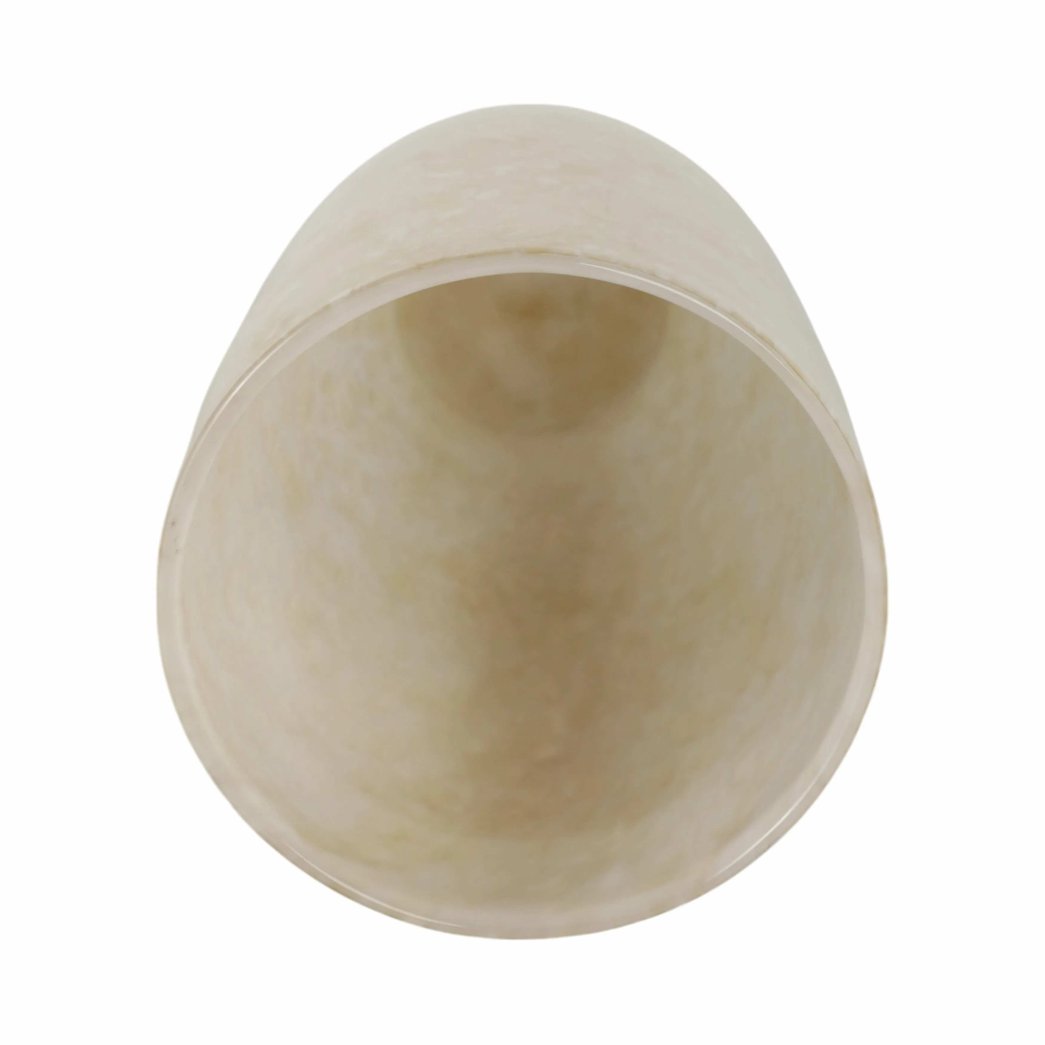 12" Durban Large Cream Glass Vase