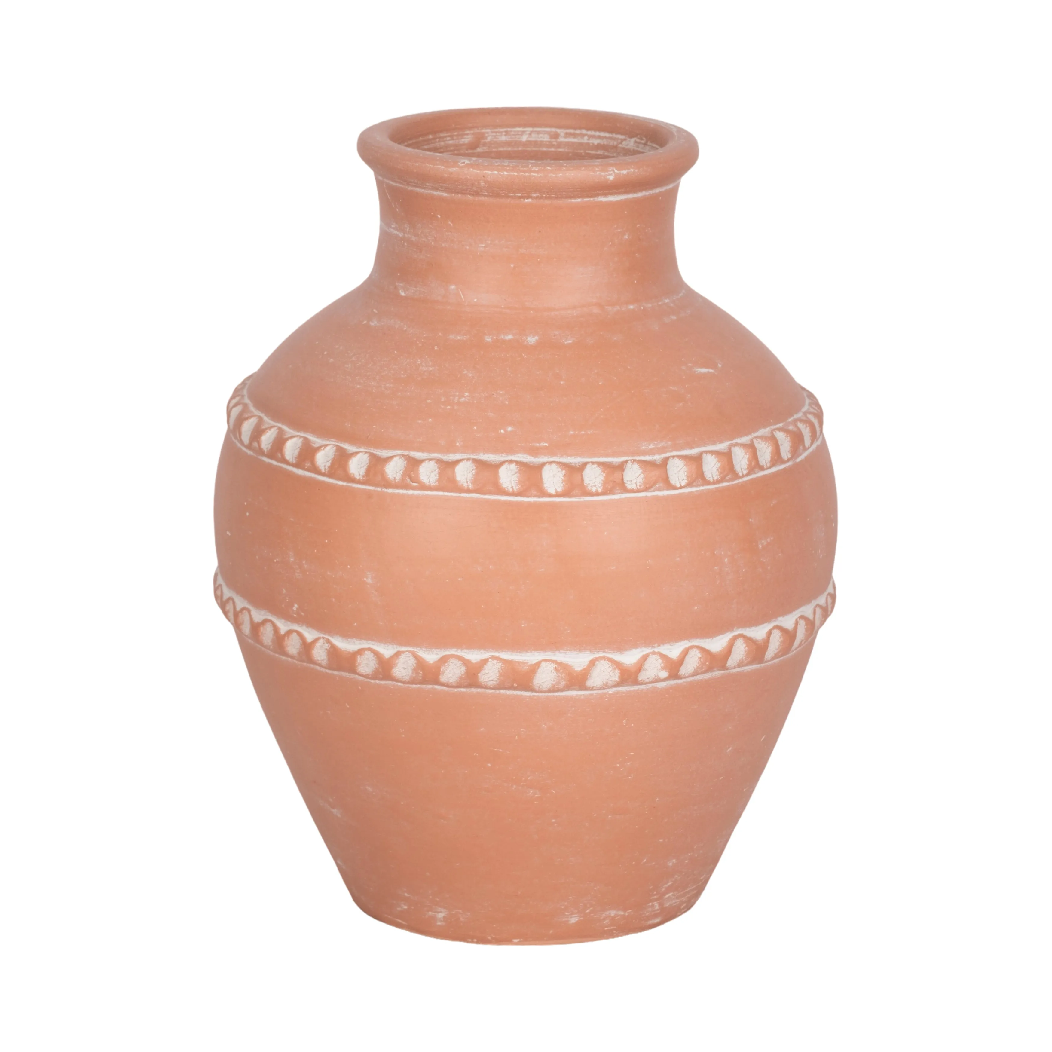 12" Traditional Terracotta Vase, Terracotta