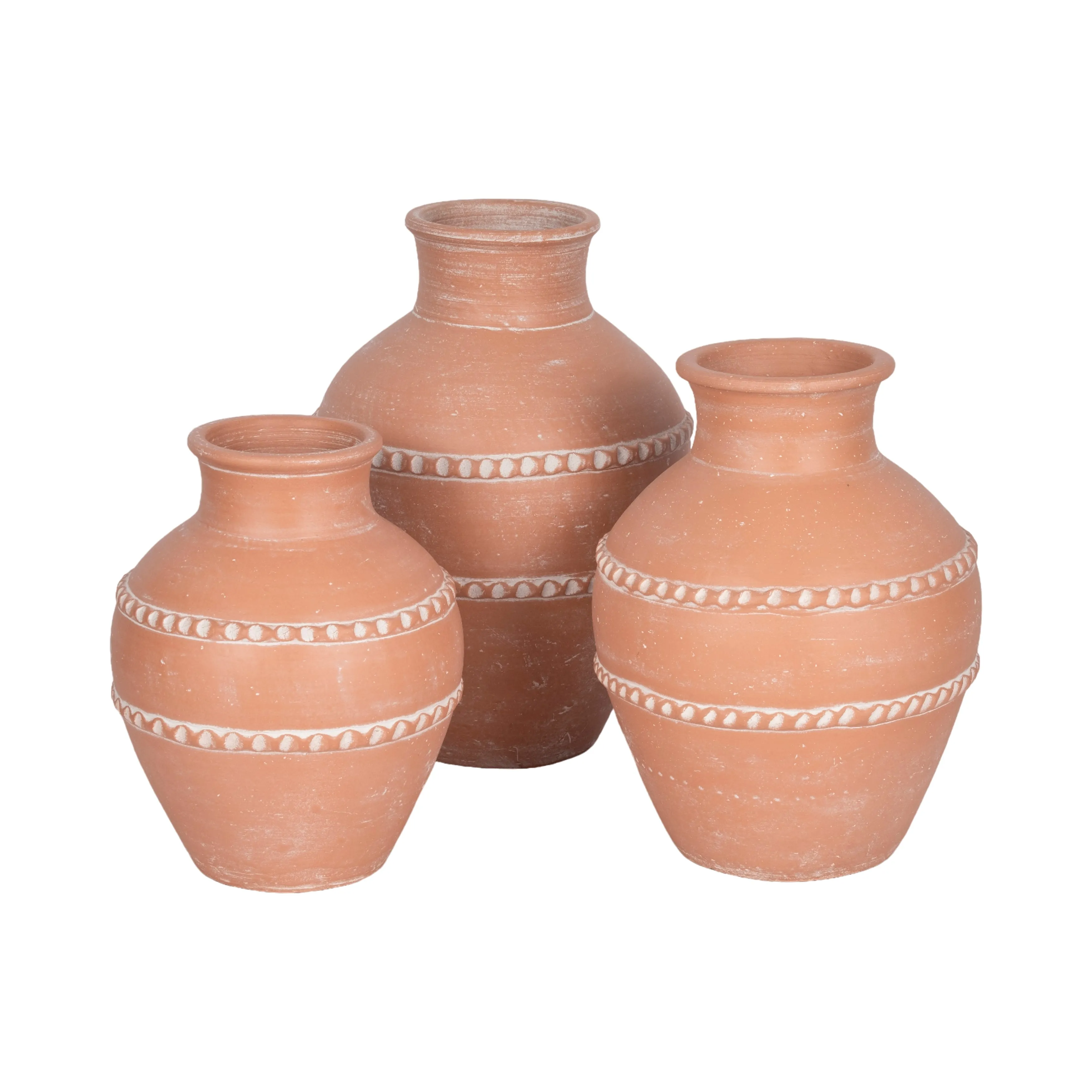 12" Traditional Terracotta Vase, Terracotta