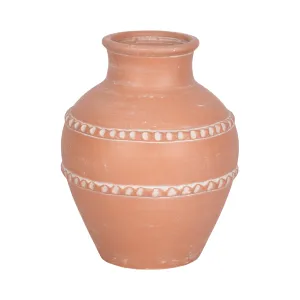 12" Traditional Terracotta Vase, Terracotta