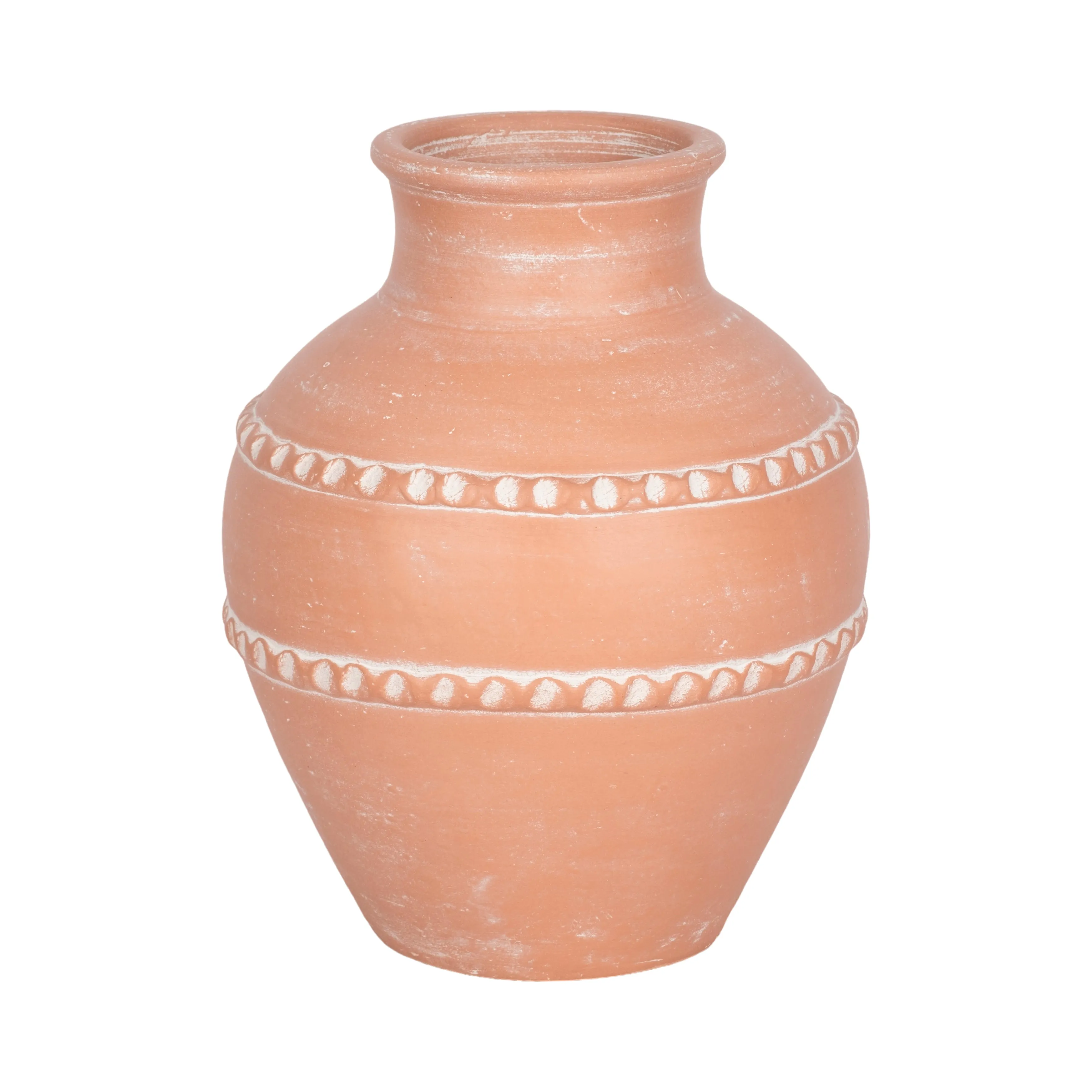 12" Traditional Terracotta Vase, Terracotta
