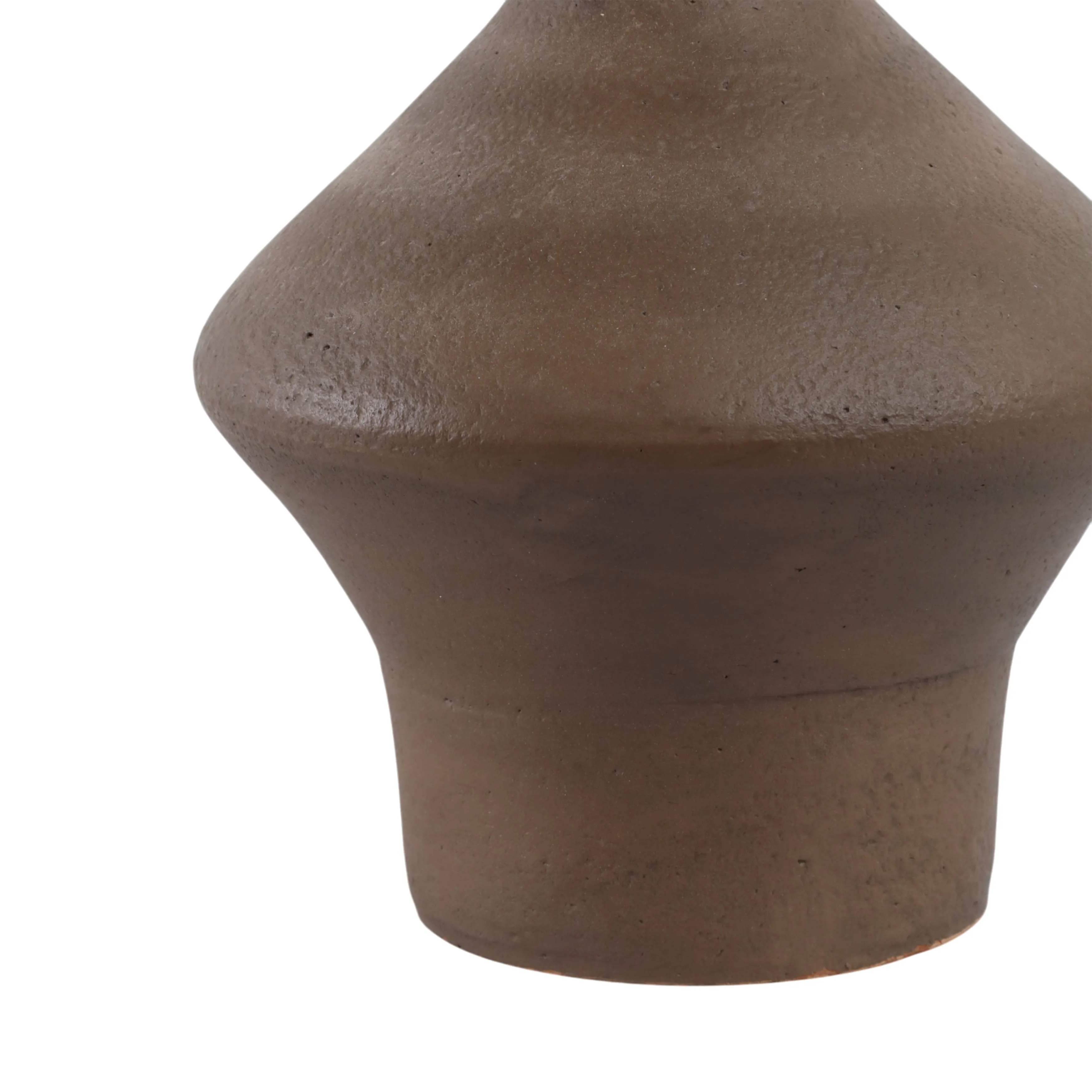 12" Tutwell Small Vase With Wood Beads, Brwn