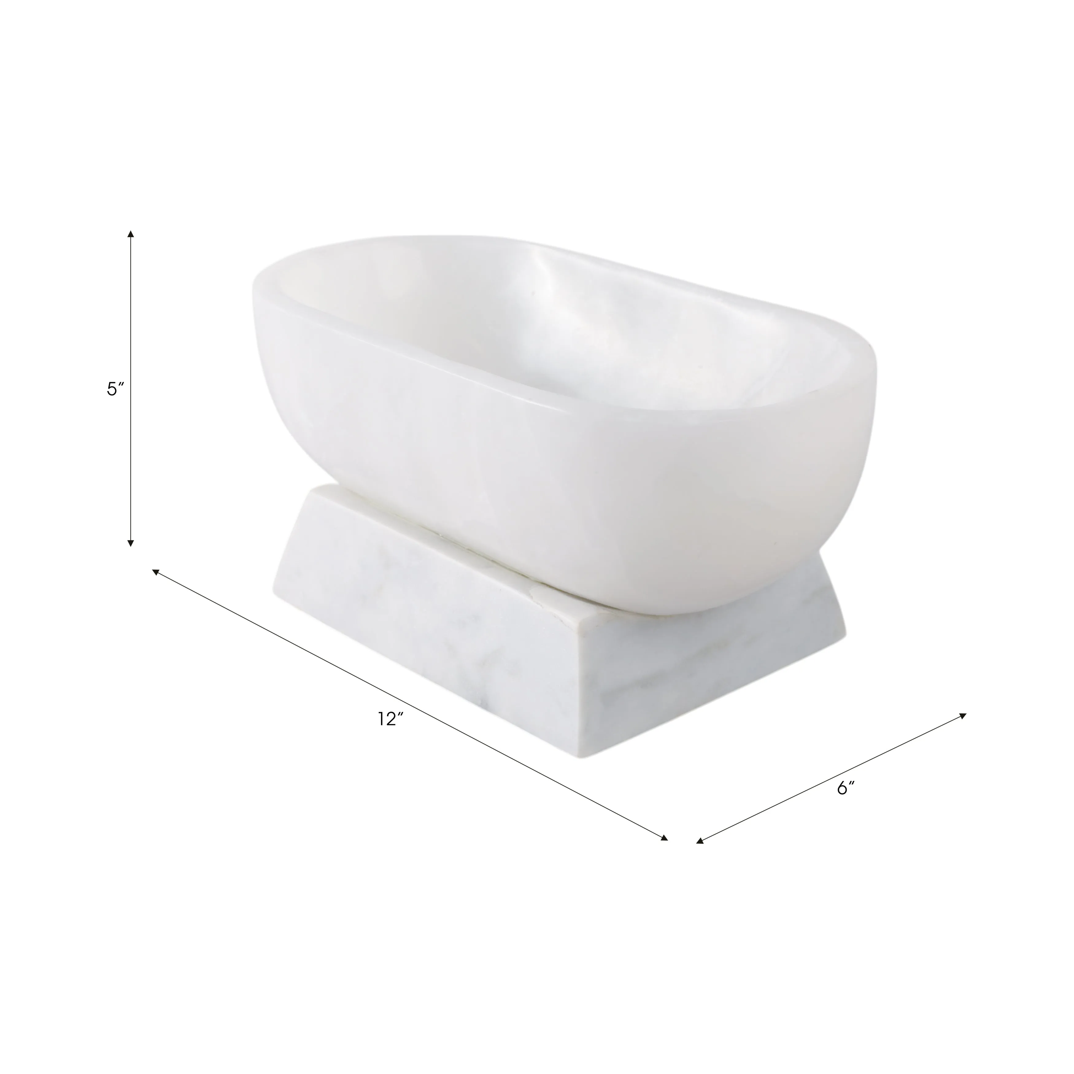 12" Vero Marble And Alabaster Bowl