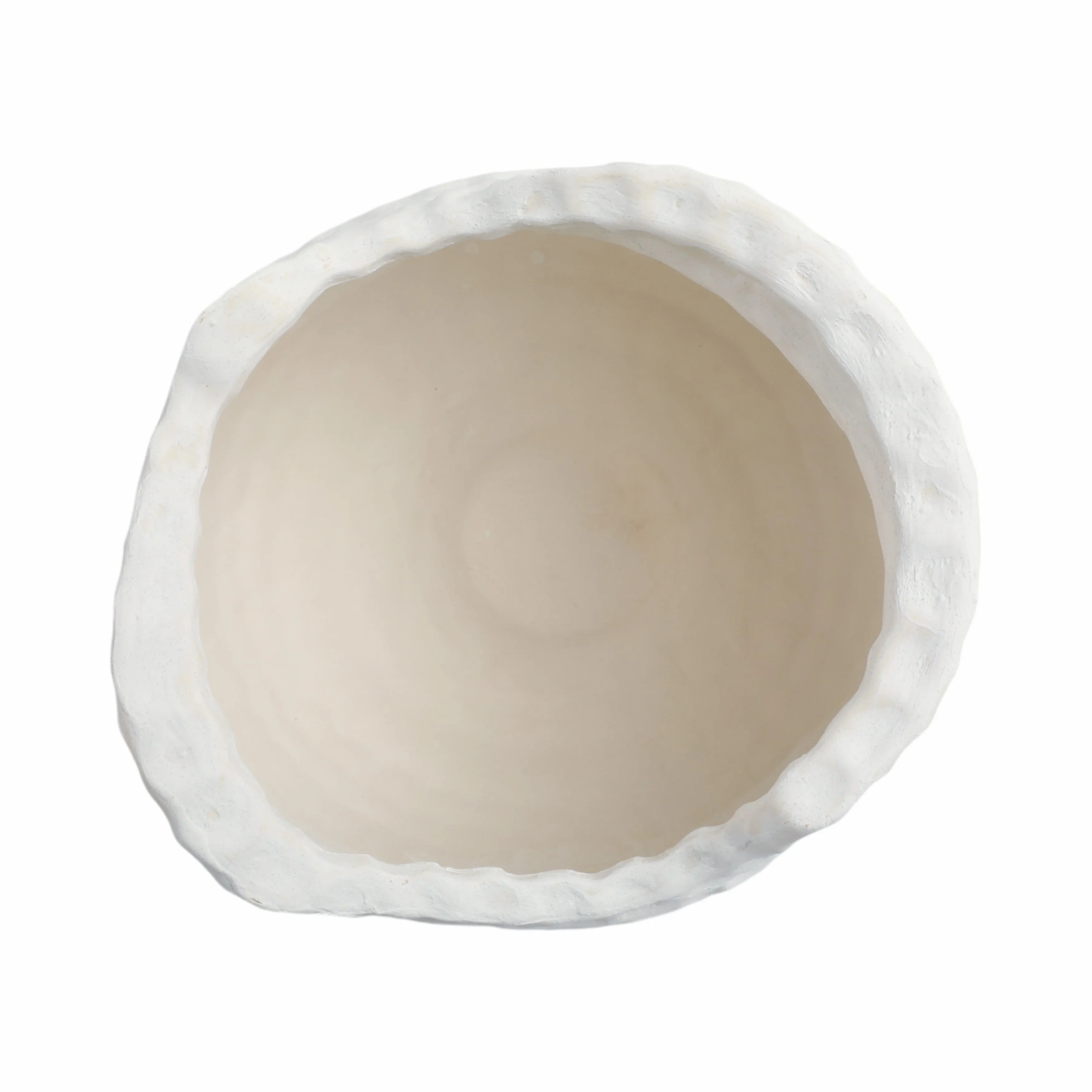 12"callan Small 3d Printed Porcelain Vase, Ivory