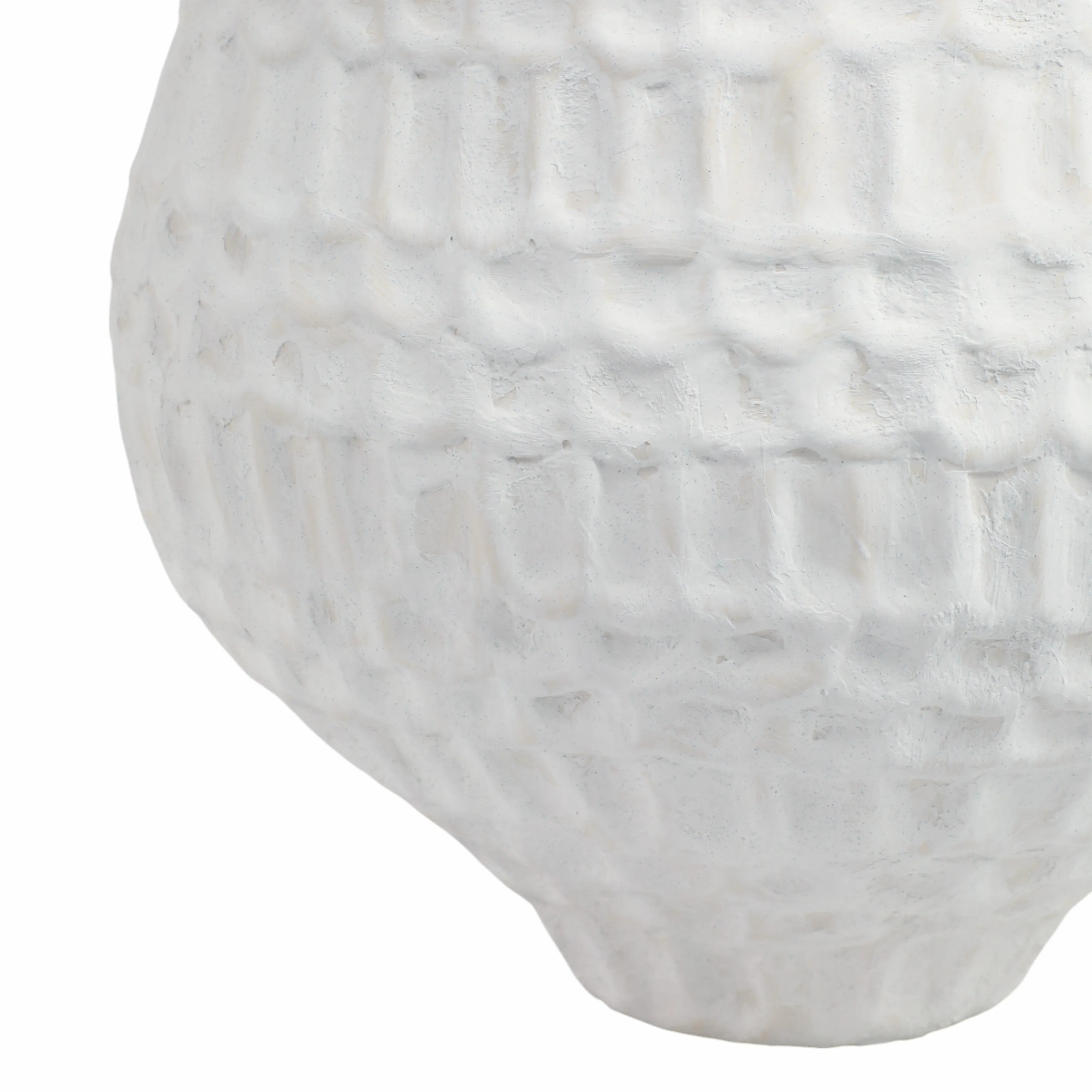 12"callan Small 3d Printed Porcelain Vase, Ivory