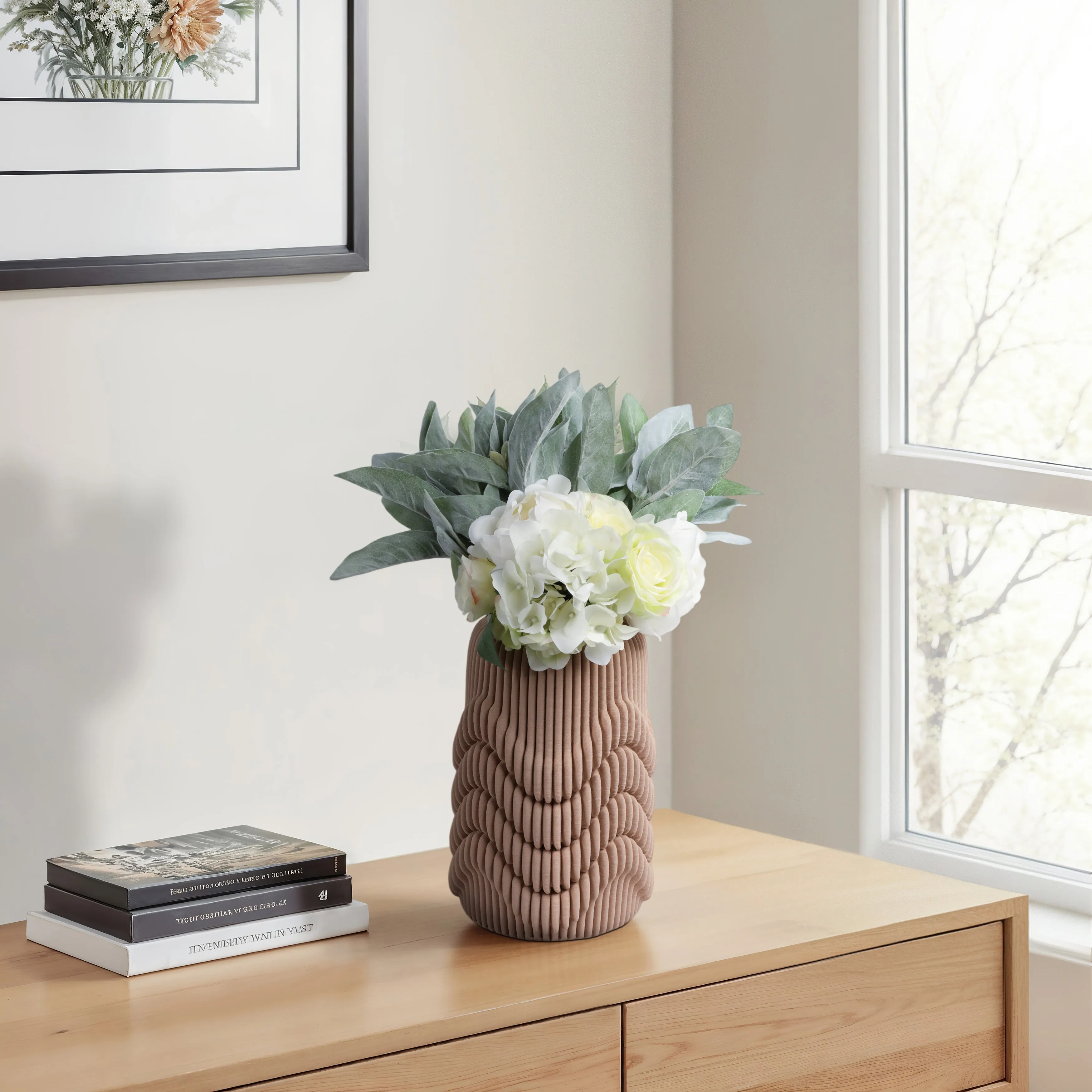 12"ethos Small 3d Printed Porcelain Vase