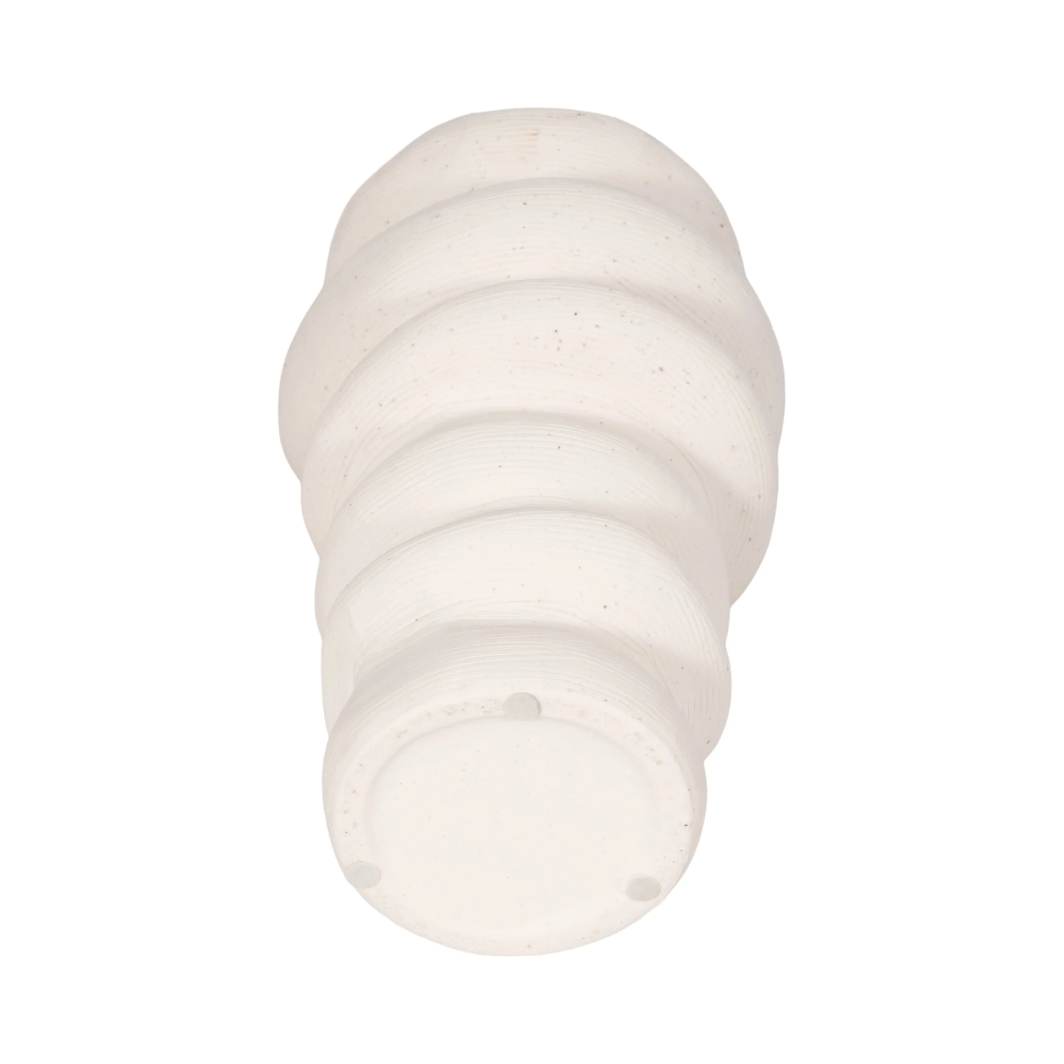 12x7" Hand Scribed Cairn Vase, White