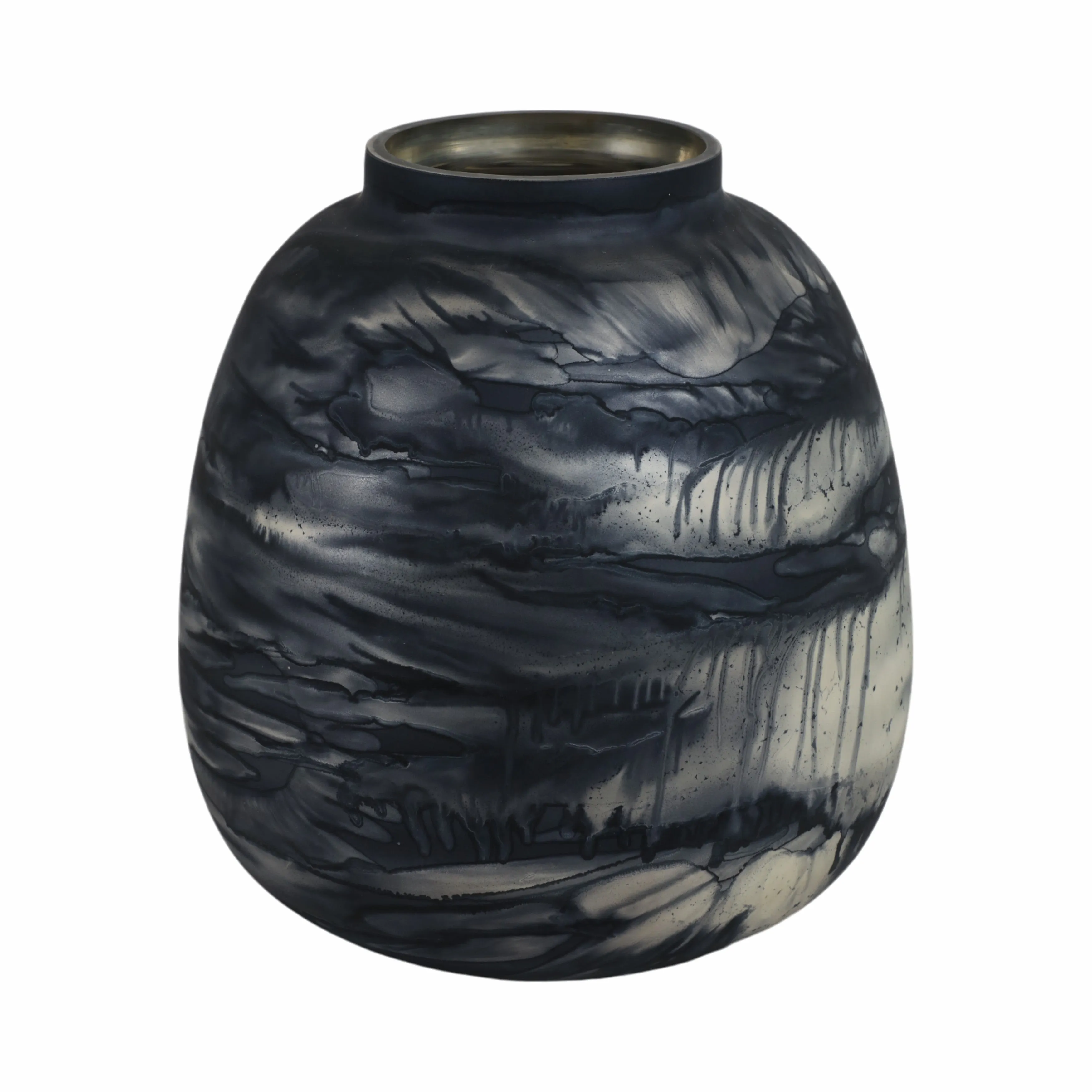 13" Annecy Large Blue Glass Vase