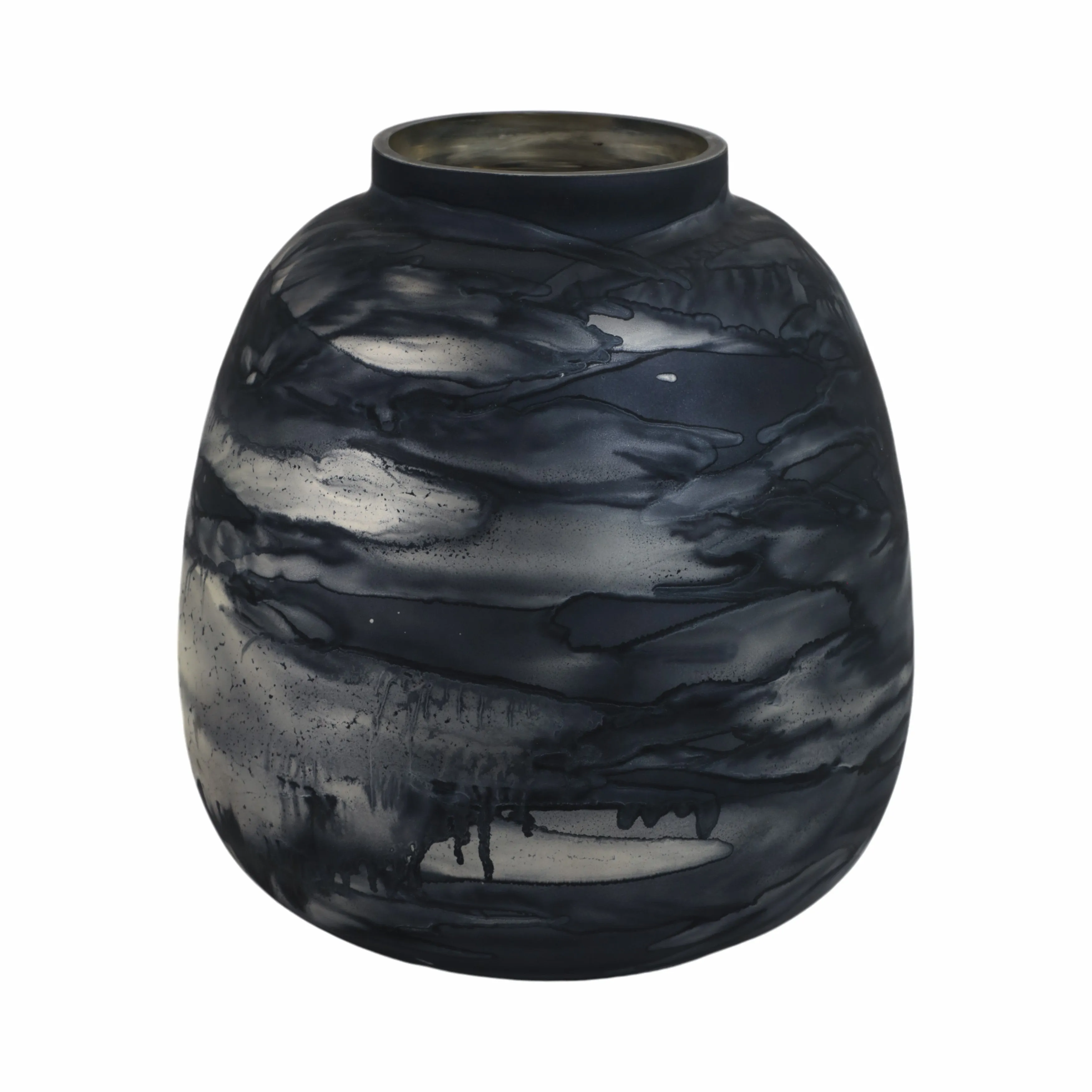 13" Annecy Large Blue Glass Vase