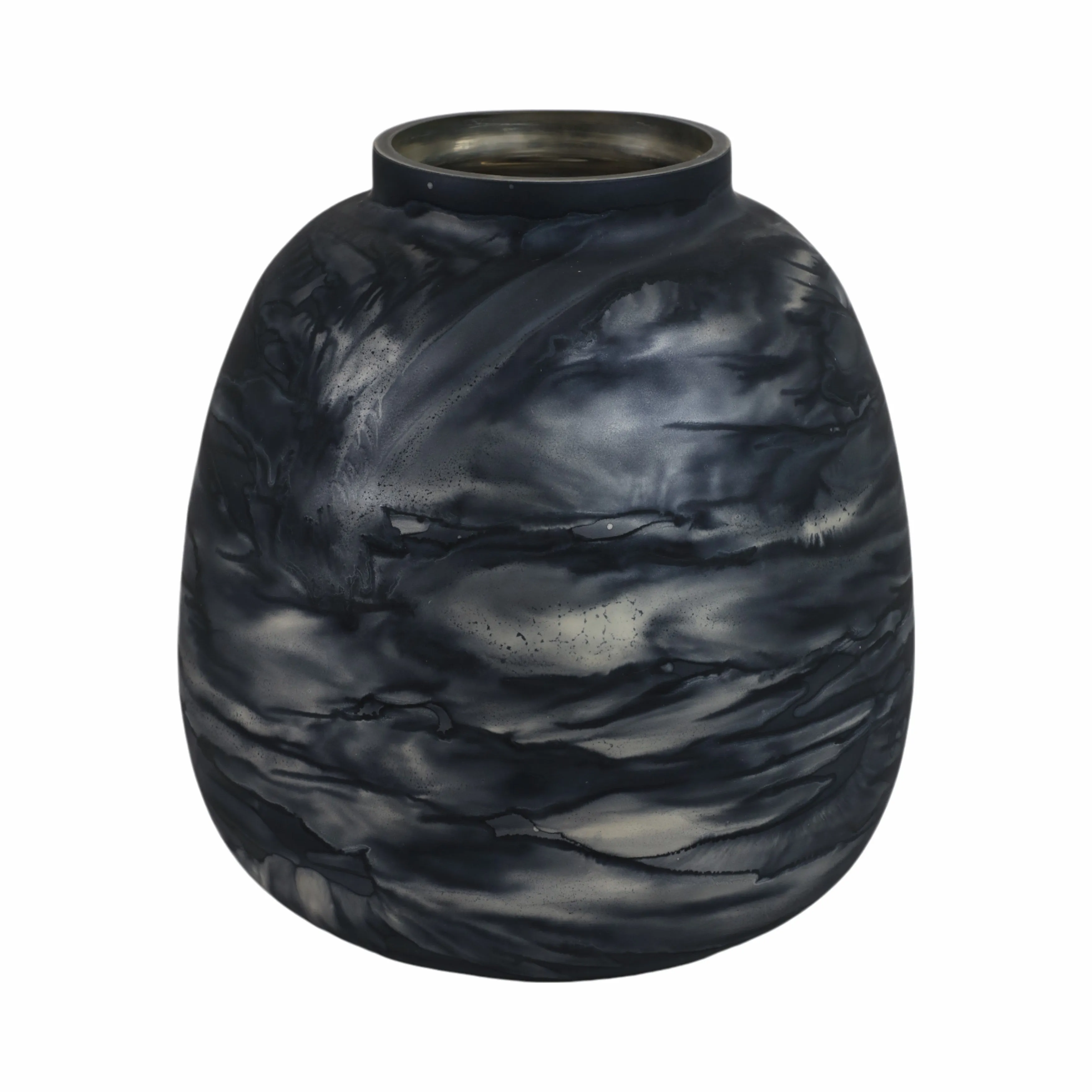 13" Annecy Large Blue Glass Vase