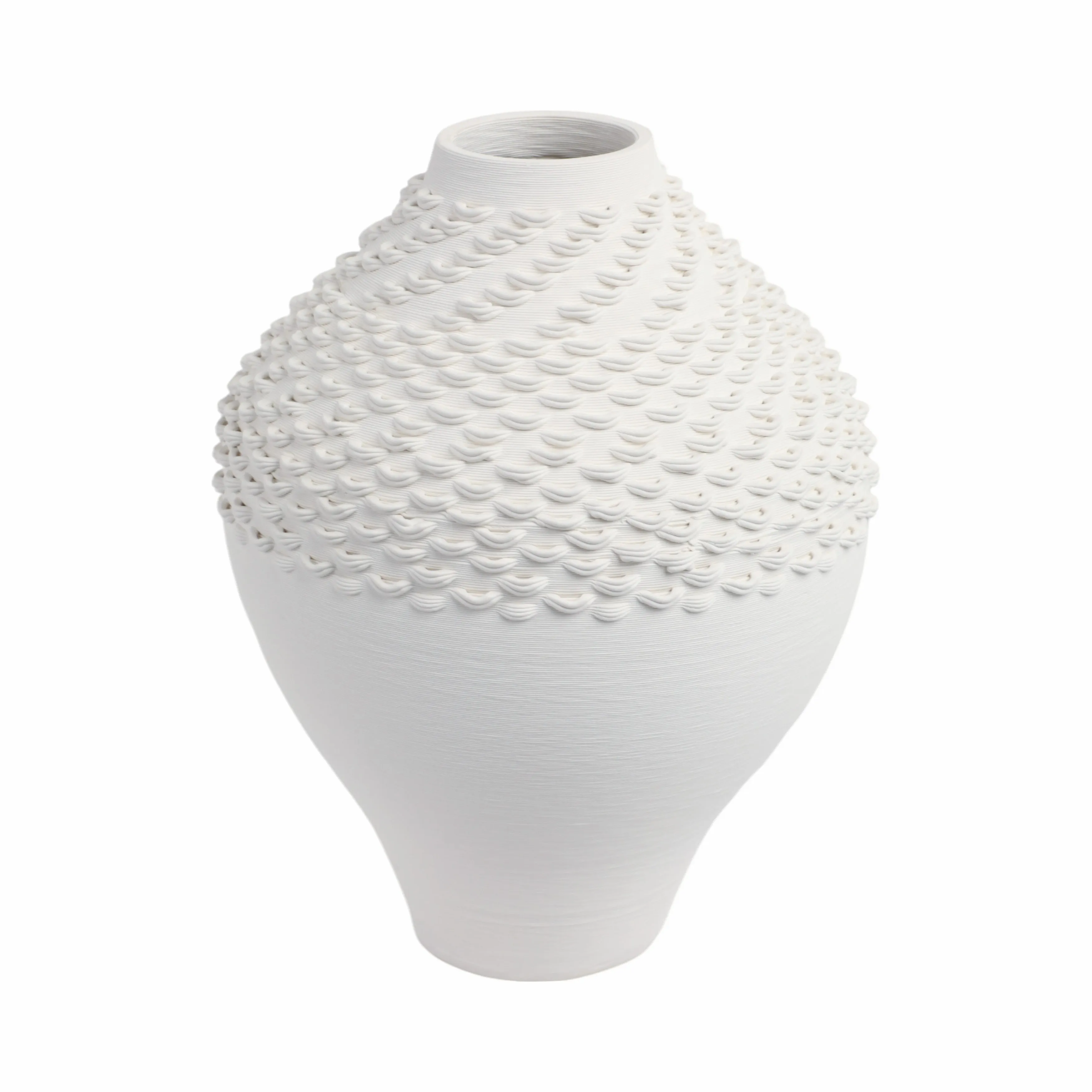 13" Arroyo Lrg Oversized 3d Prntd Porcelain Vase