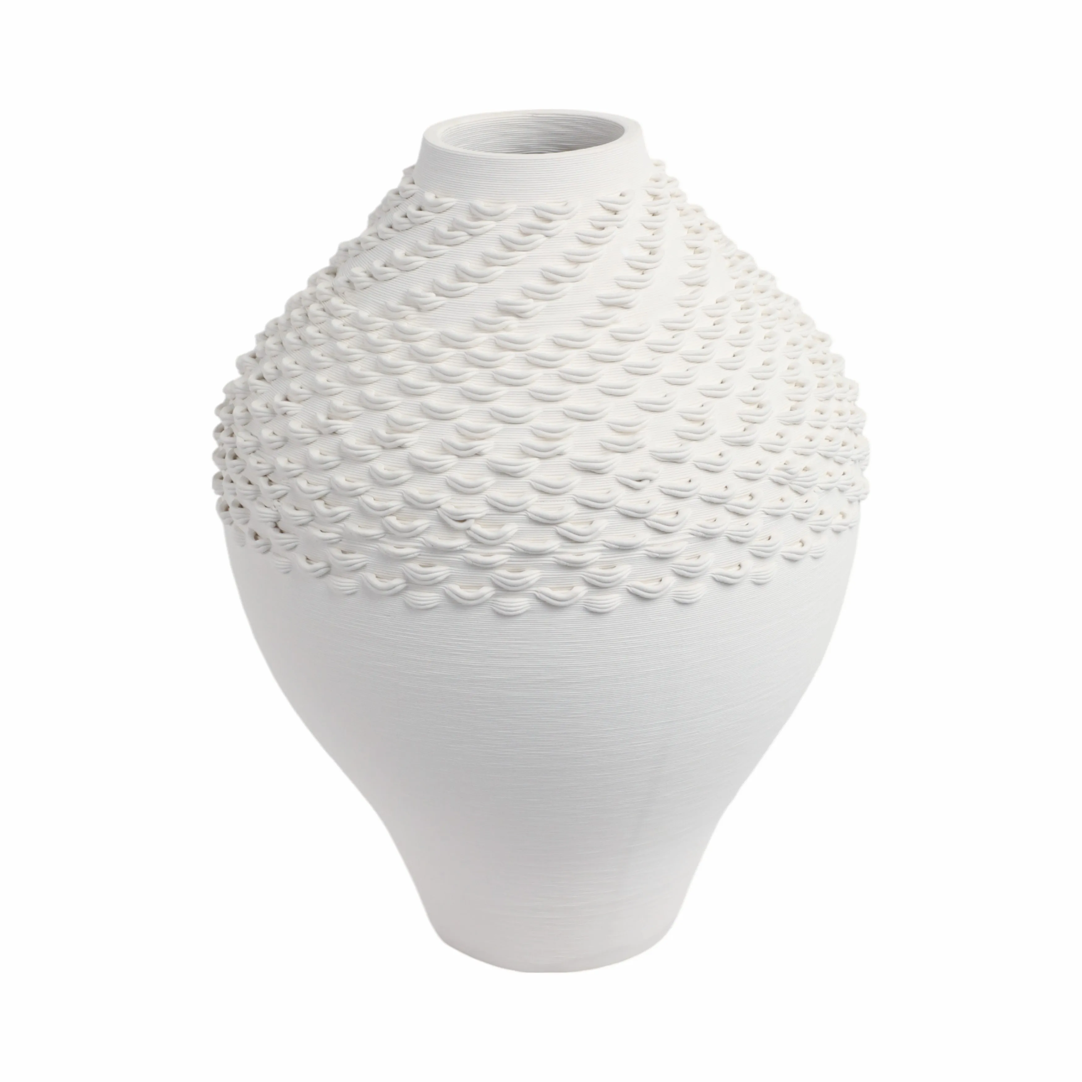 13" Arroyo Lrg Oversized 3d Prntd Porcelain Vase