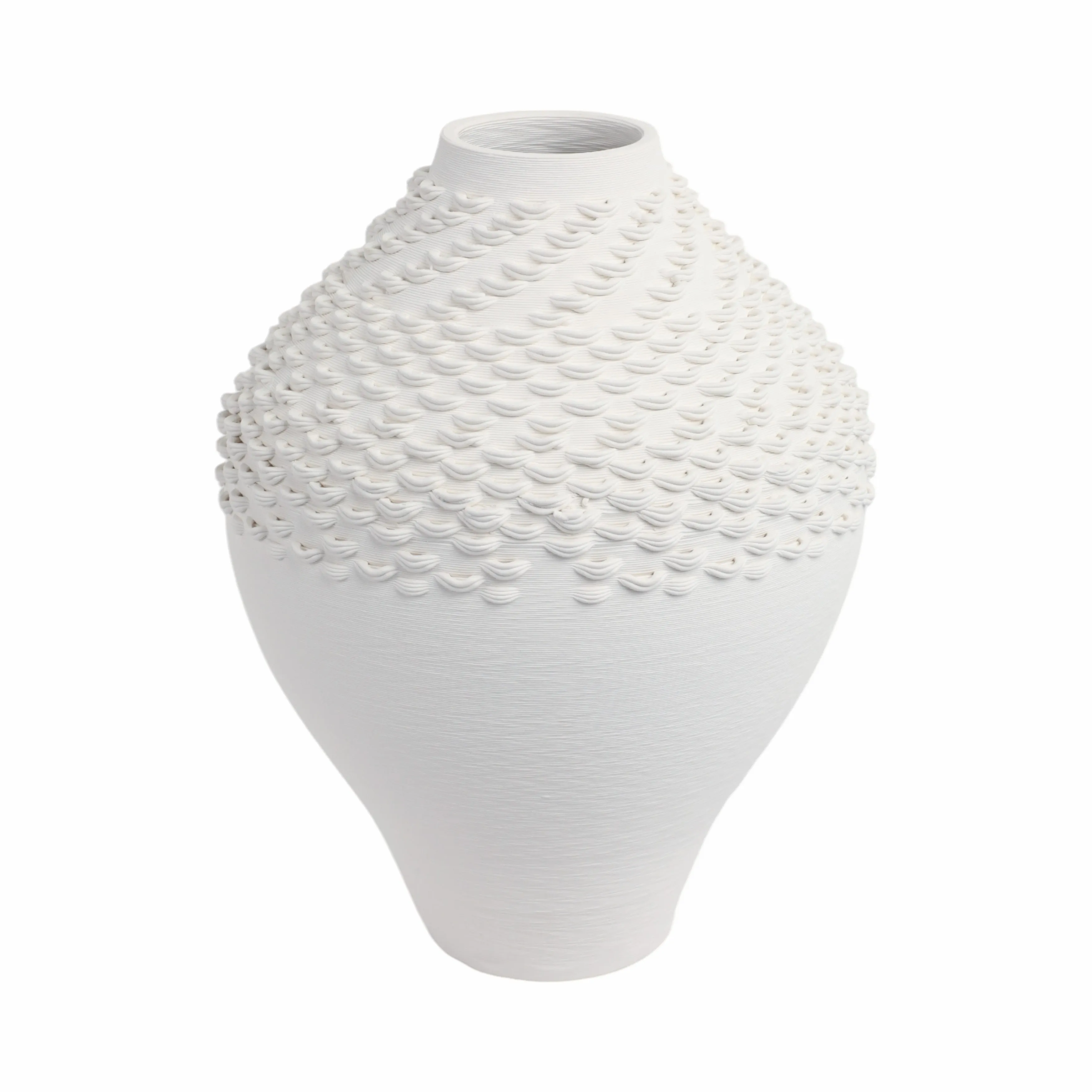 13" Arroyo Lrg Oversized 3d Prntd Porcelain Vase