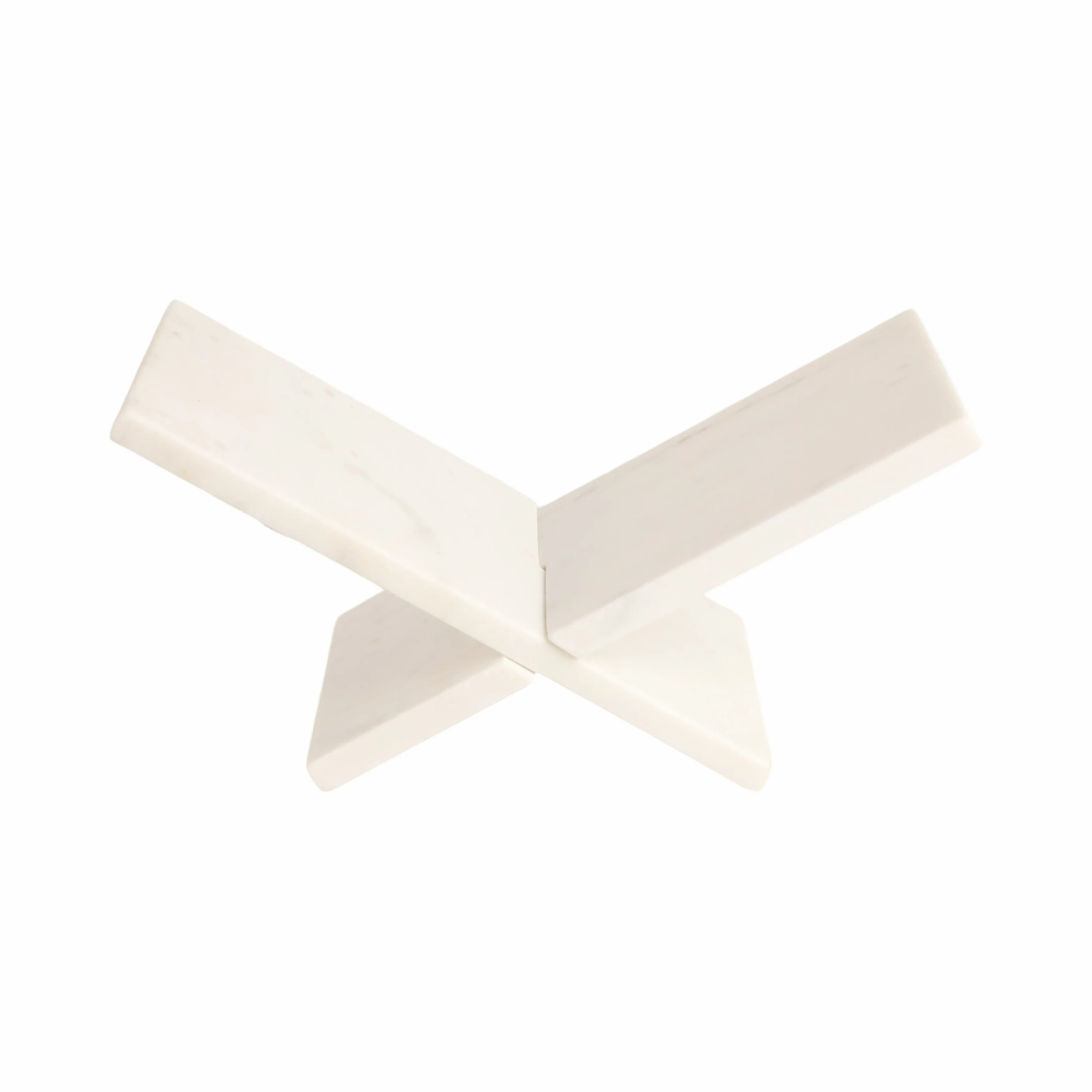 13" Marble Bookstand, White