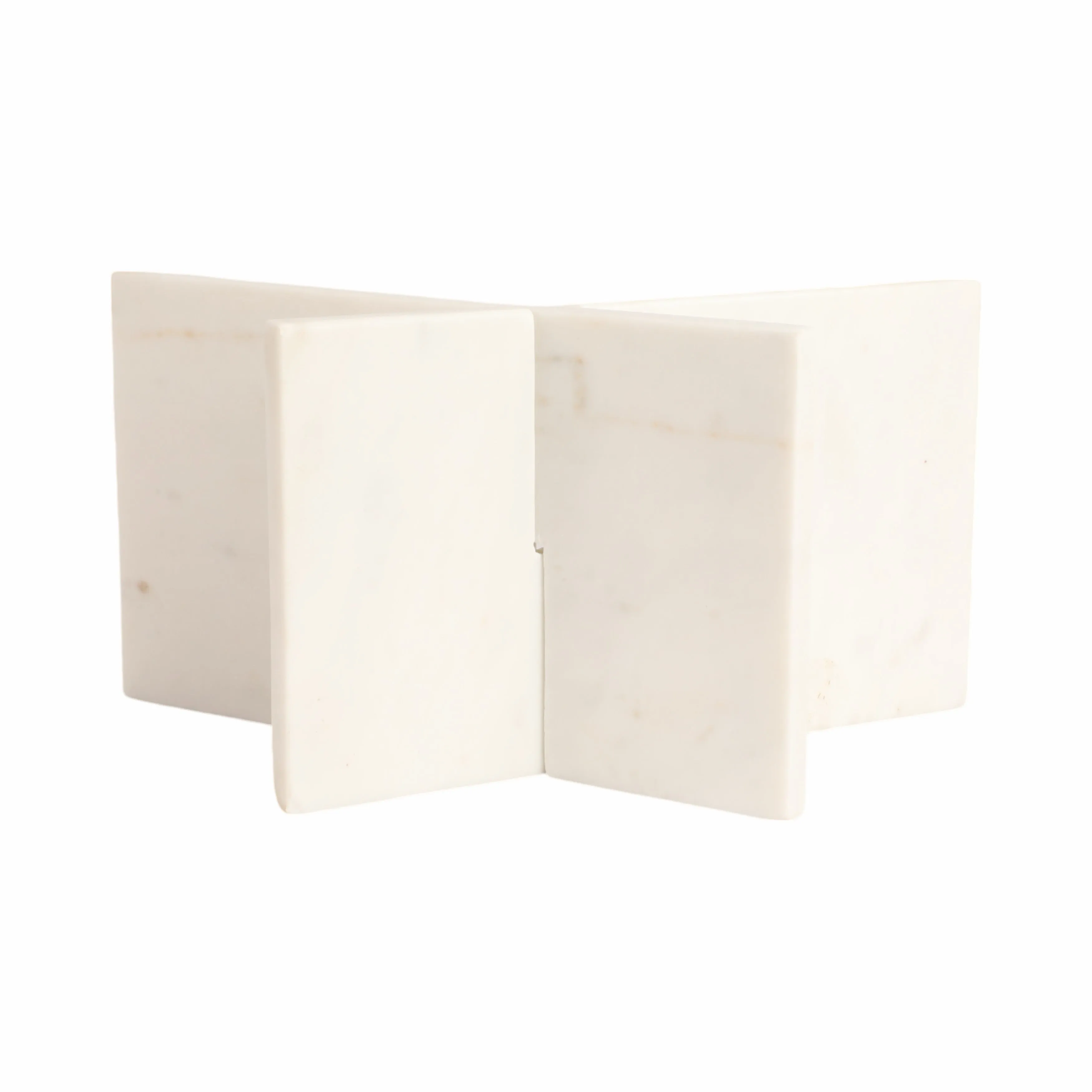 13" Marble Bookstand, White