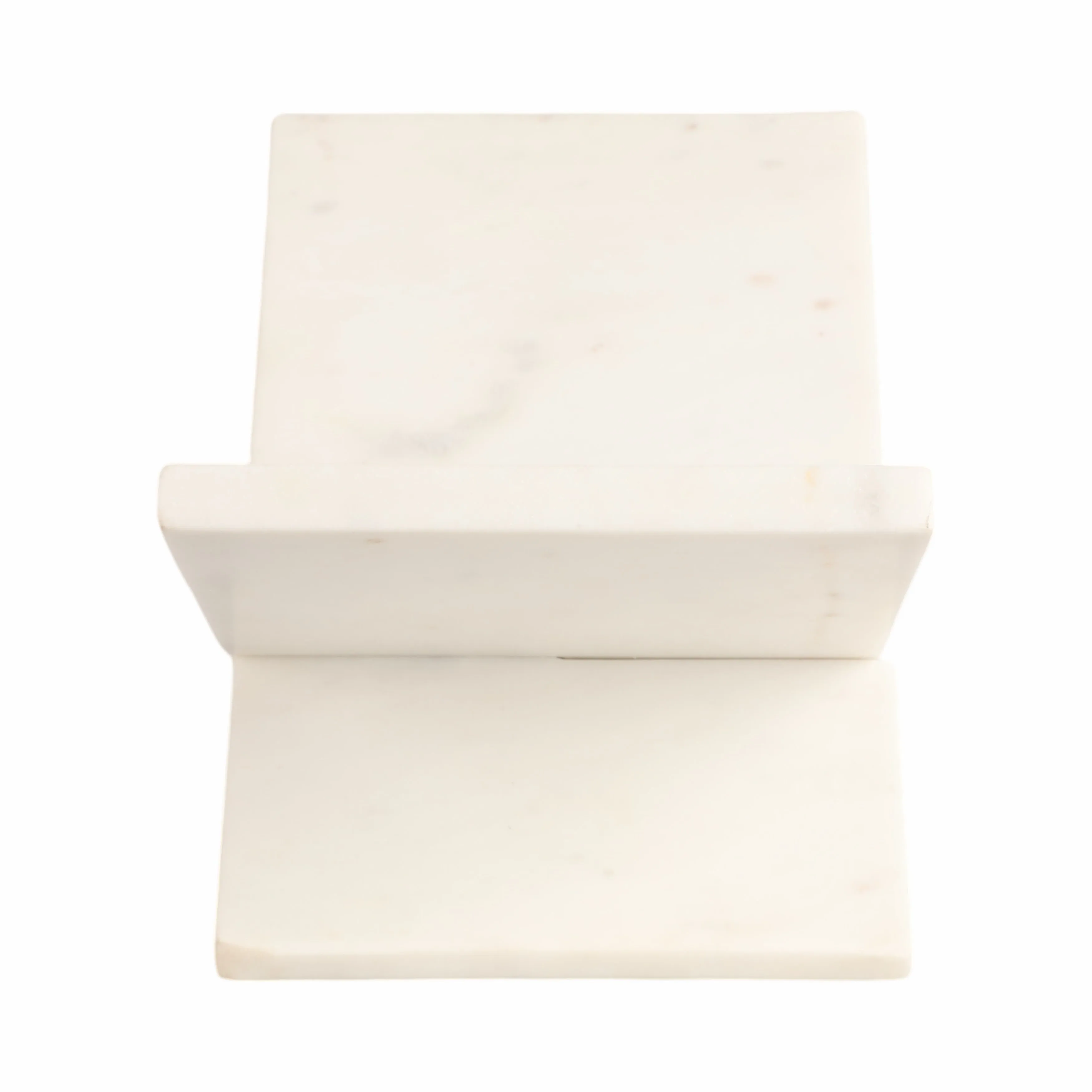 13" Marble Bookstand, White