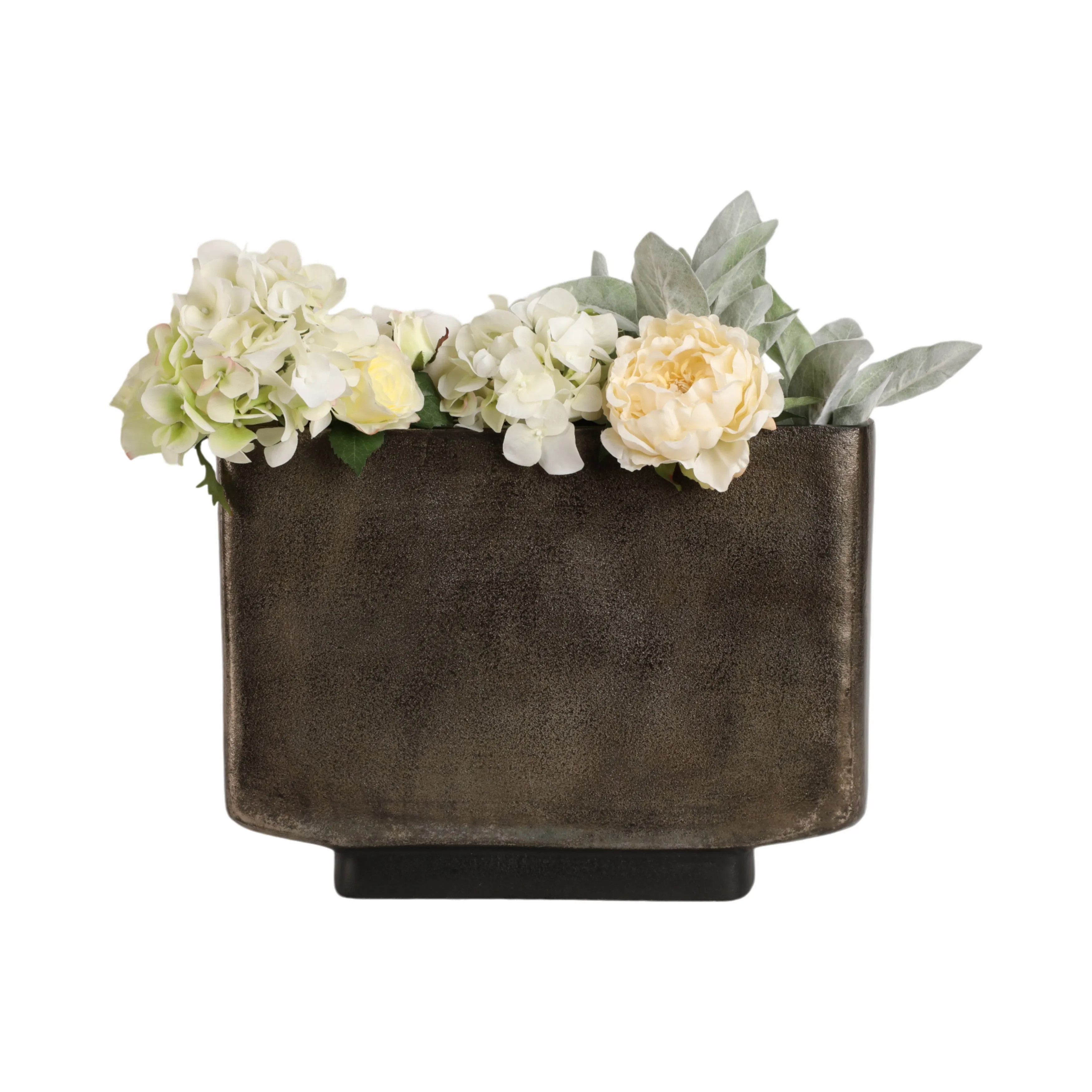 13" Parsa Small Metal Vase, Bronze