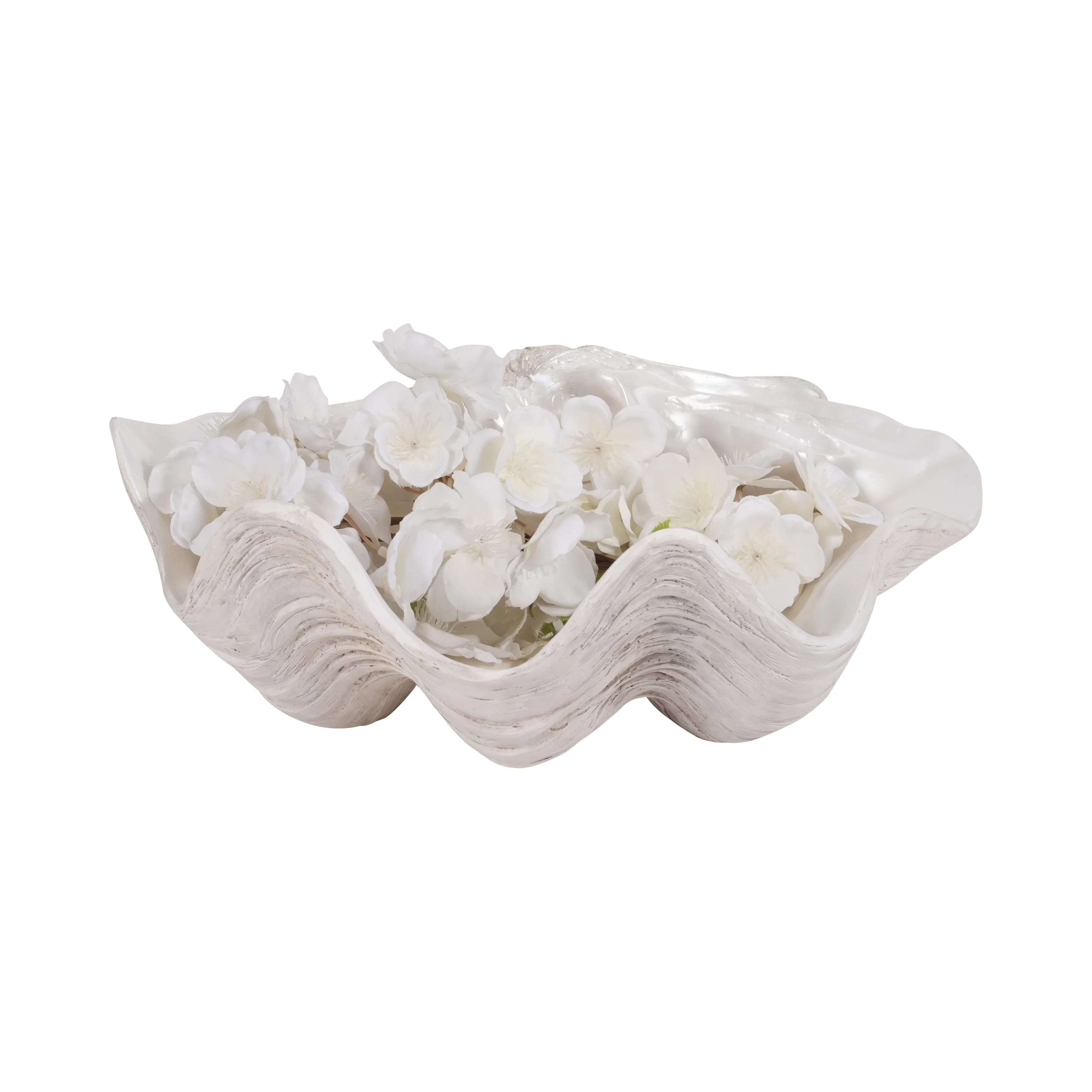 13" Pearlized Shell Bowl, Ivory