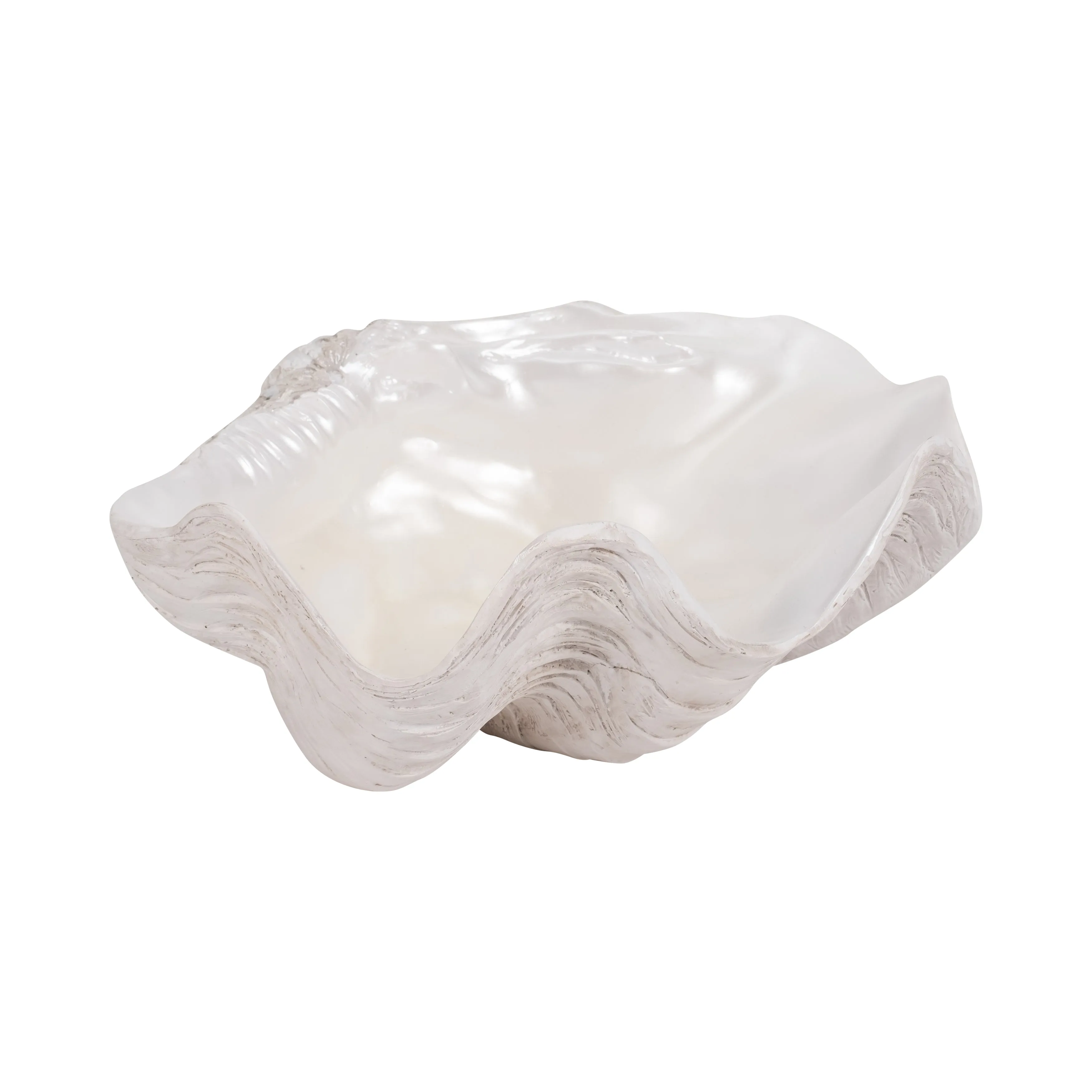 13" Pearlized Shell Bowl, Ivory