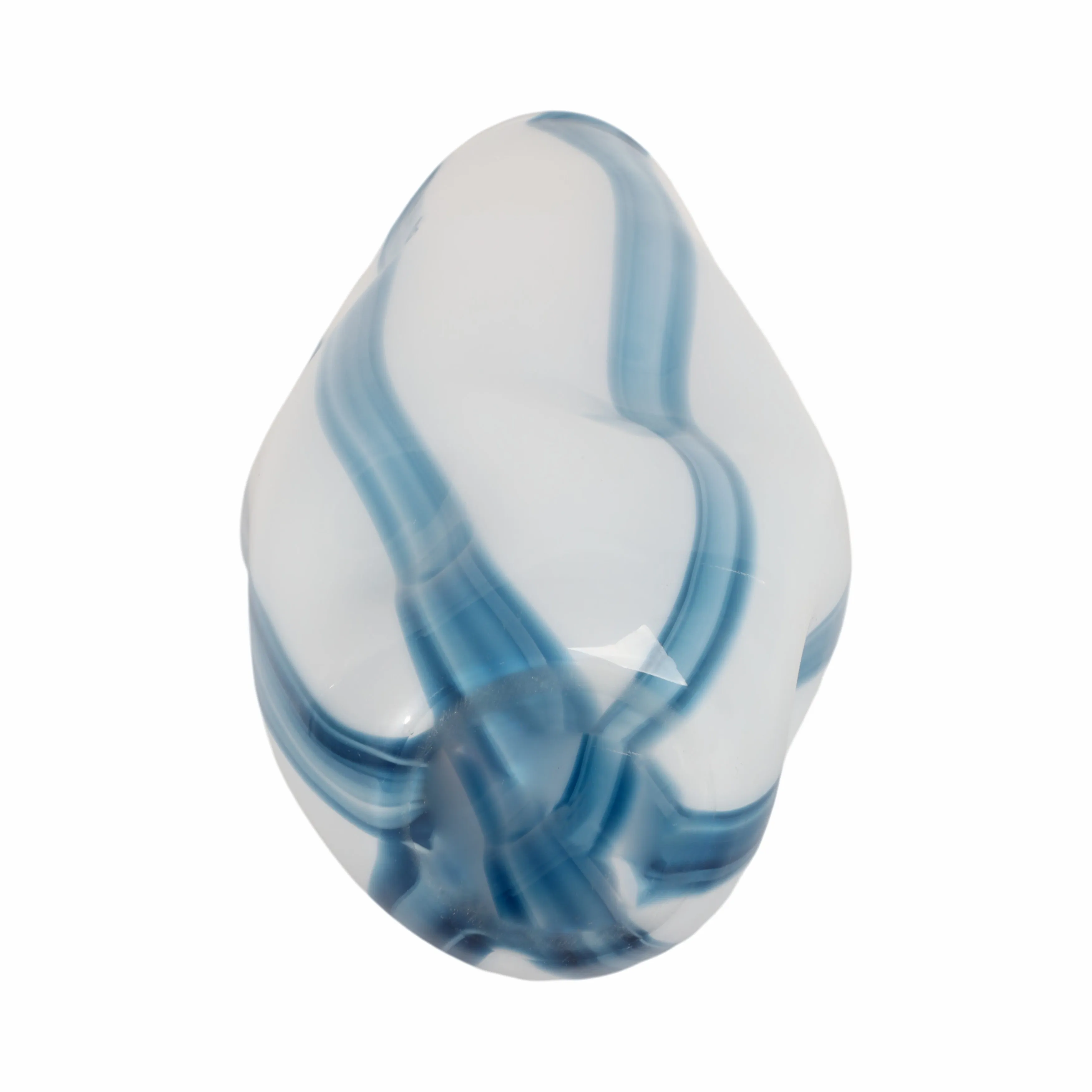 14" Beldan Large Blue Glass Vase