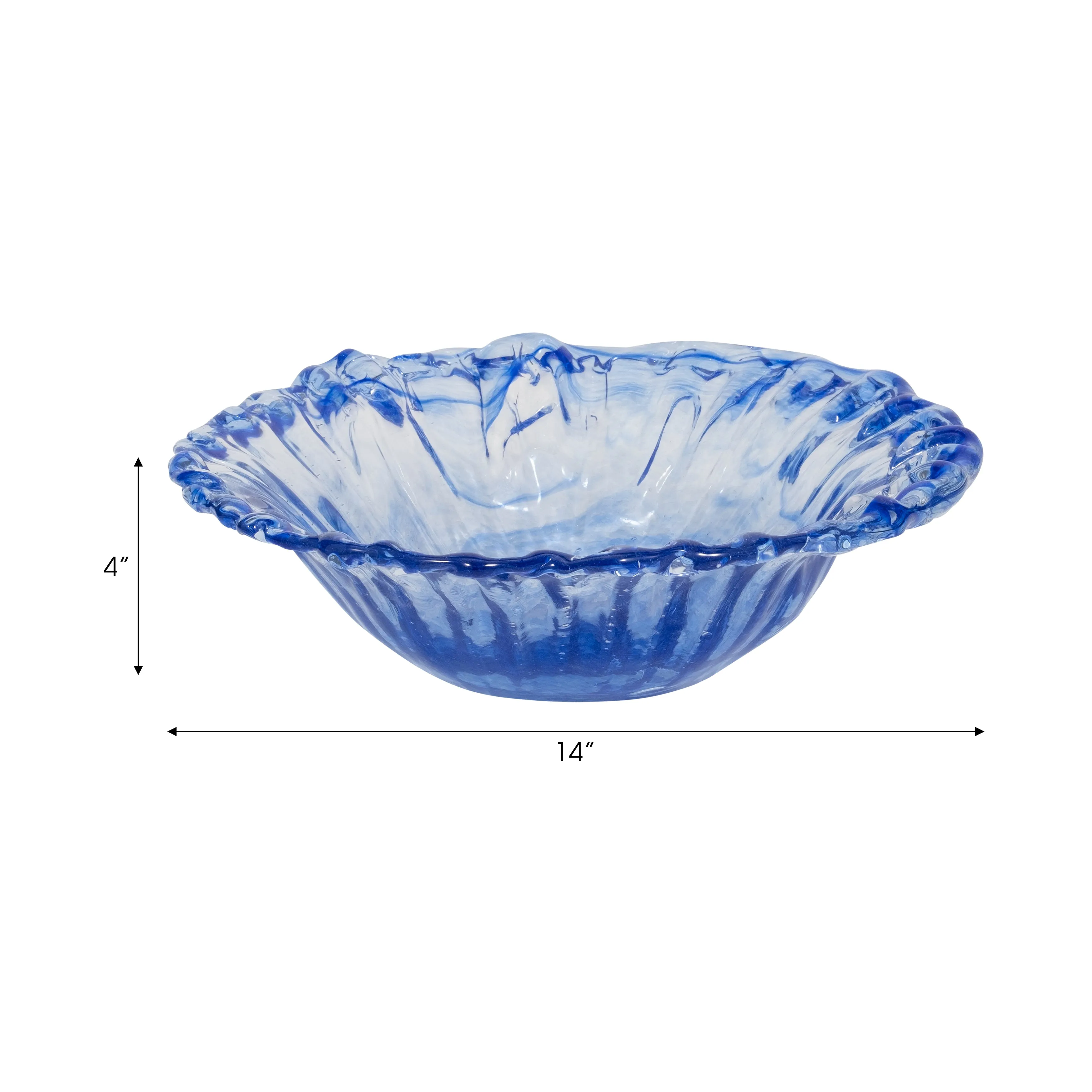 14" HARRISON LARGE BLUE BOWL
