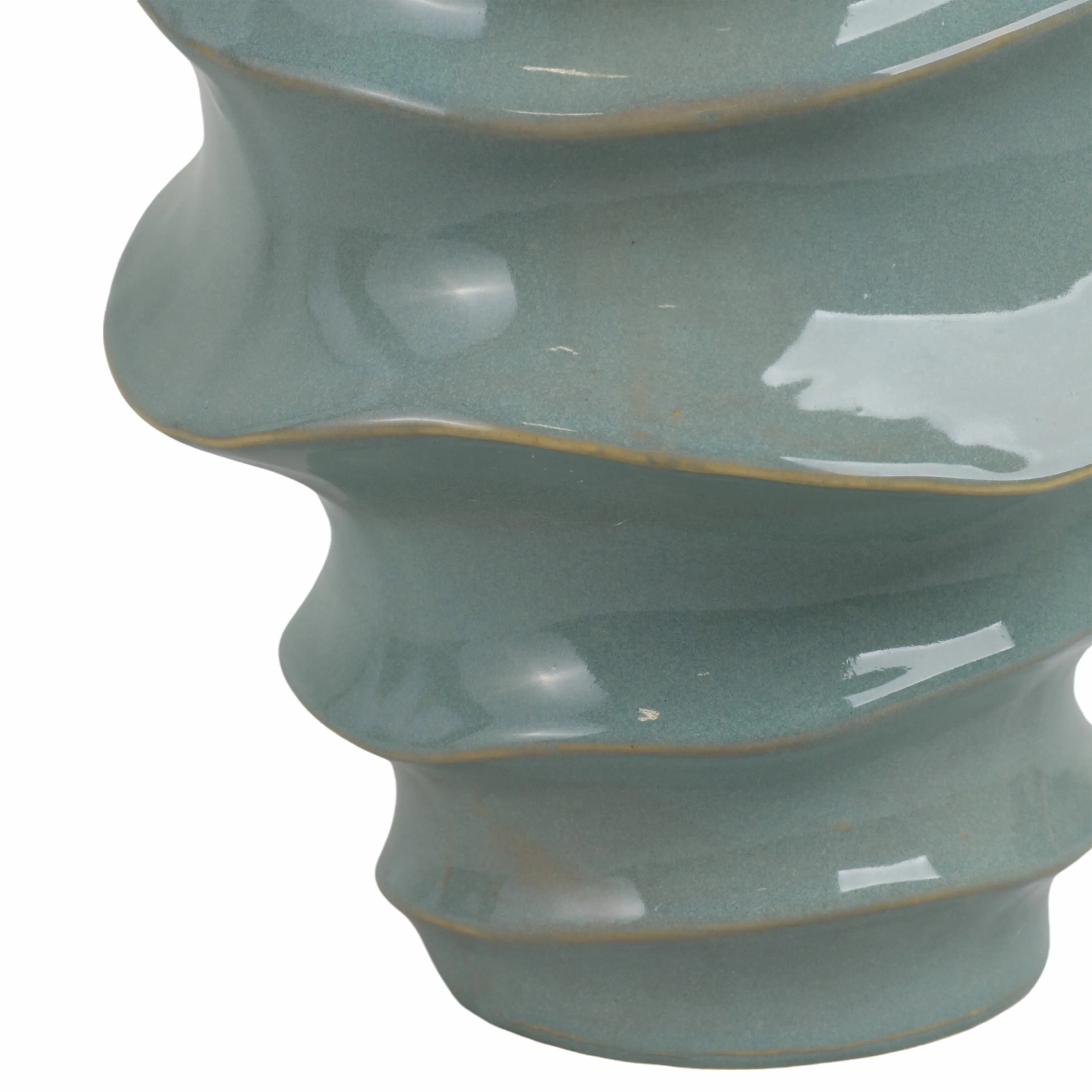 14" Seaside Small Blue Cer Vase
