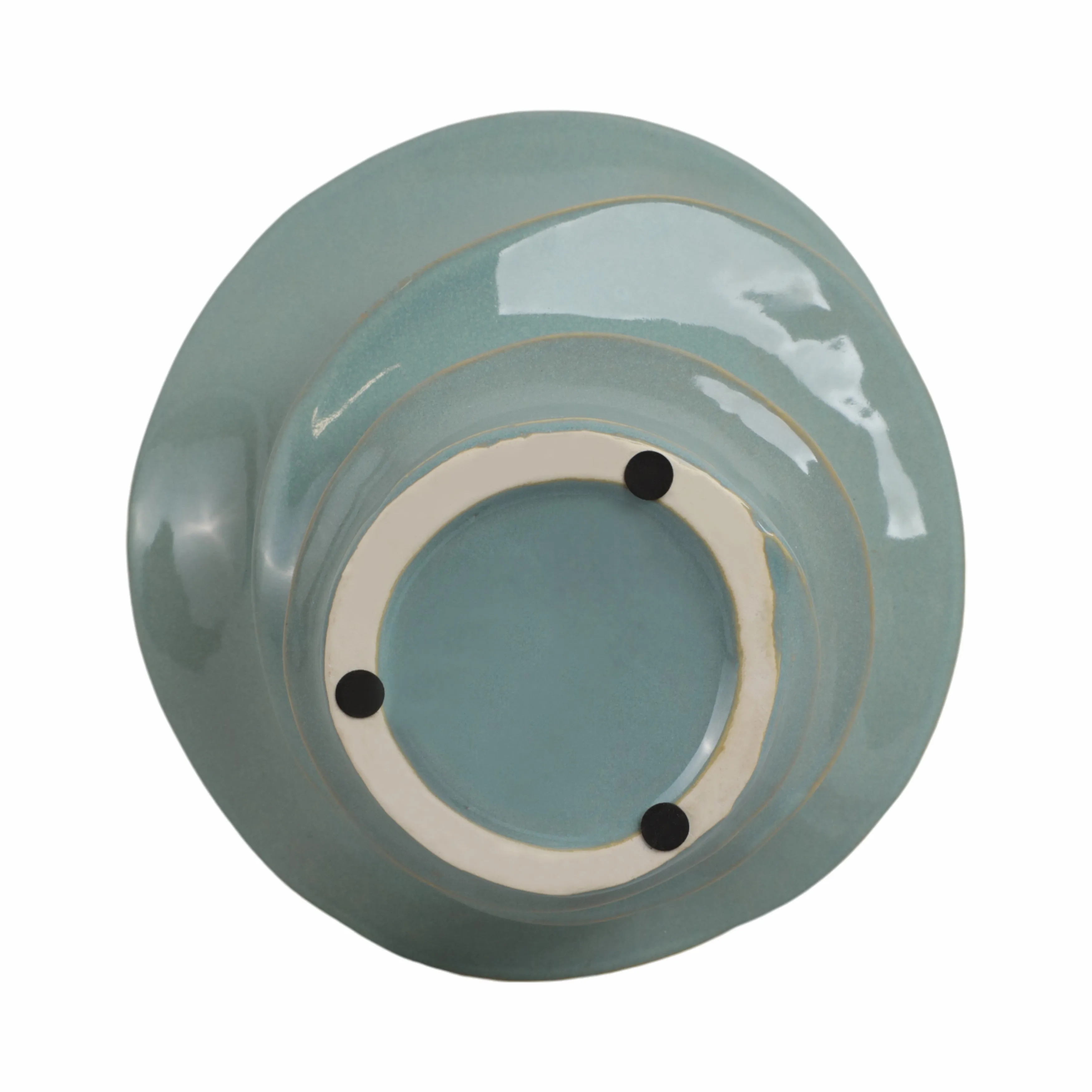 14" Seaside Small Blue Cer Vase